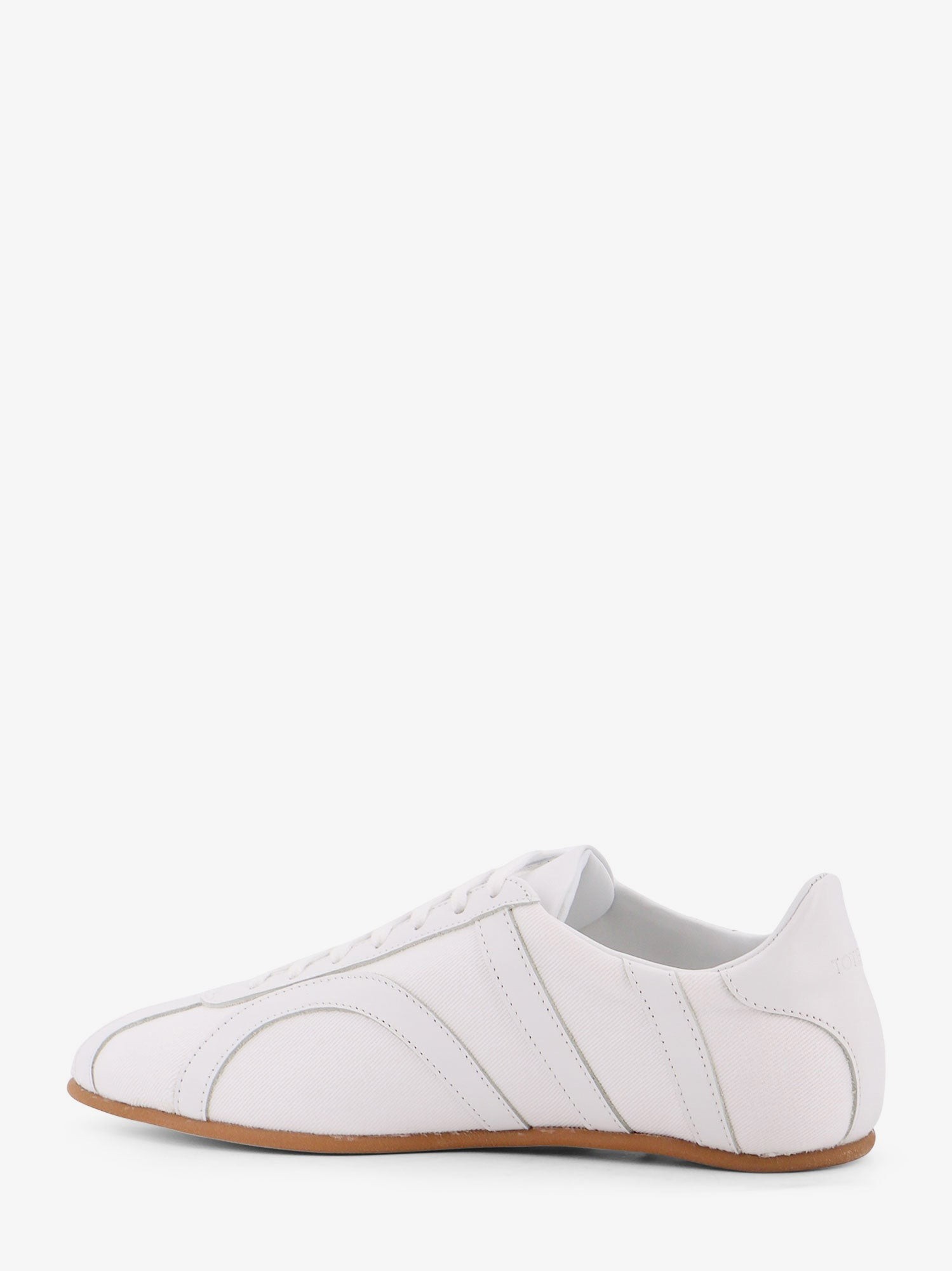 Canvas low-top sneakers with leather profiles - Image 4