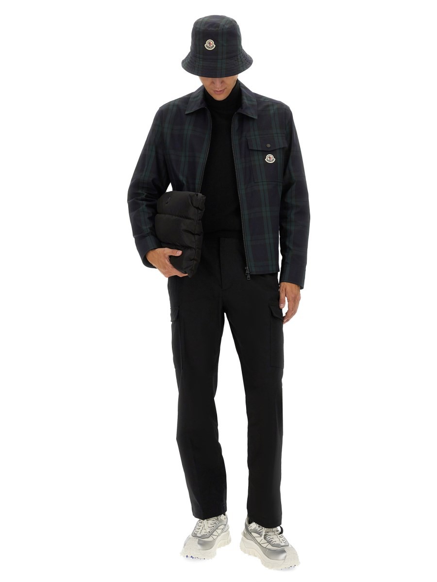 CHECKED COTTON GABARINE SHIRT JACKET - Image 2