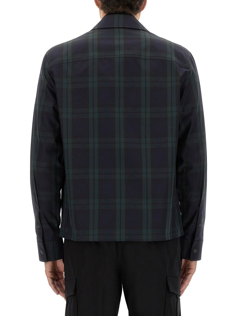 CHECKED COTTON GABARINE SHIRT JACKET - Image 3