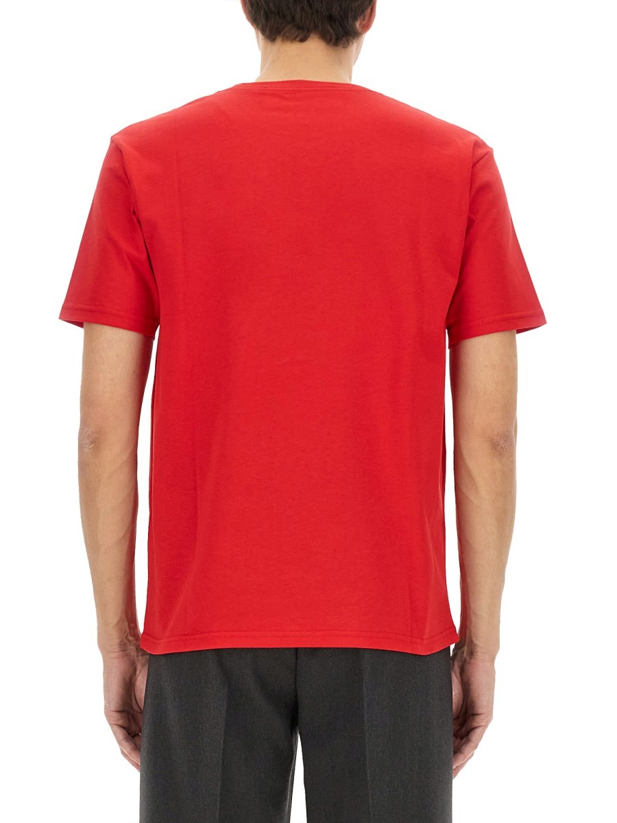 COTTON T-SHIRT WITH "CHEZ VALENTINO" PRINT - Image 3
