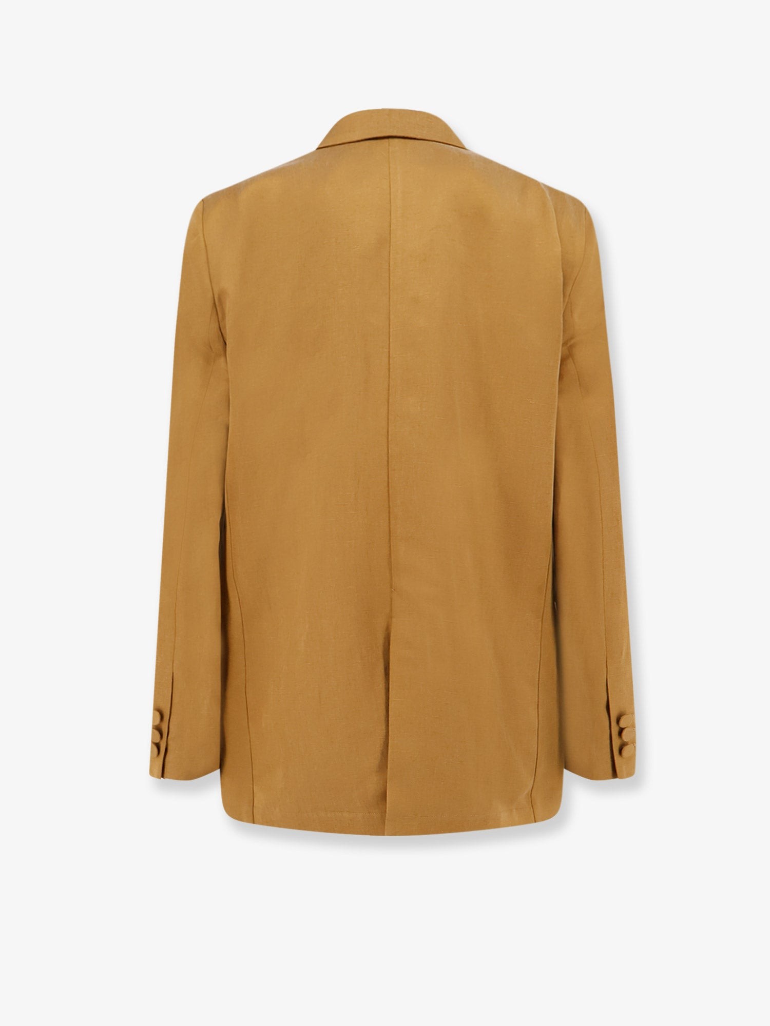 Double-breasted lyocell and linen blazer - Image 2