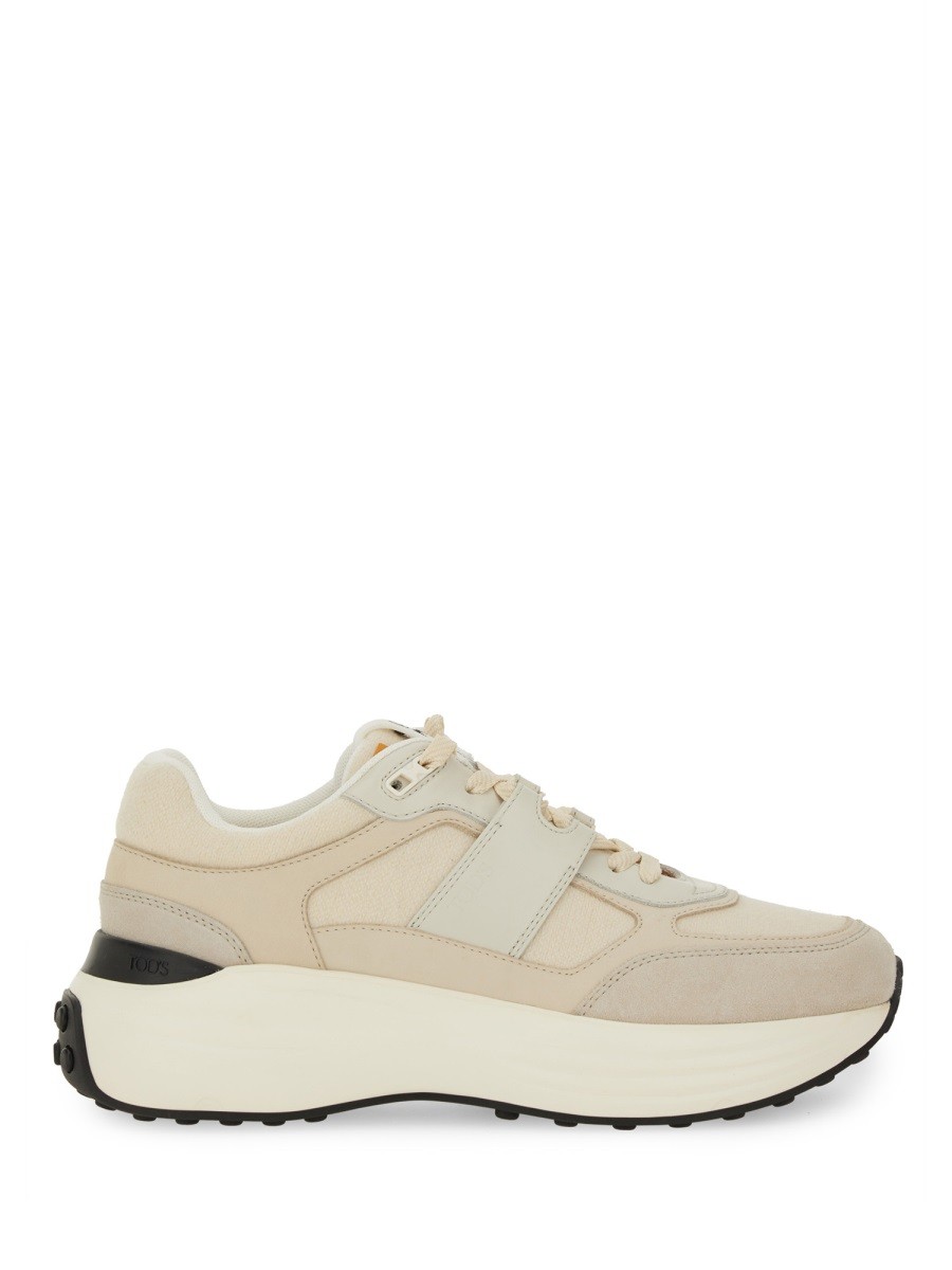 FABRIC AND SUEDE SNEAKER