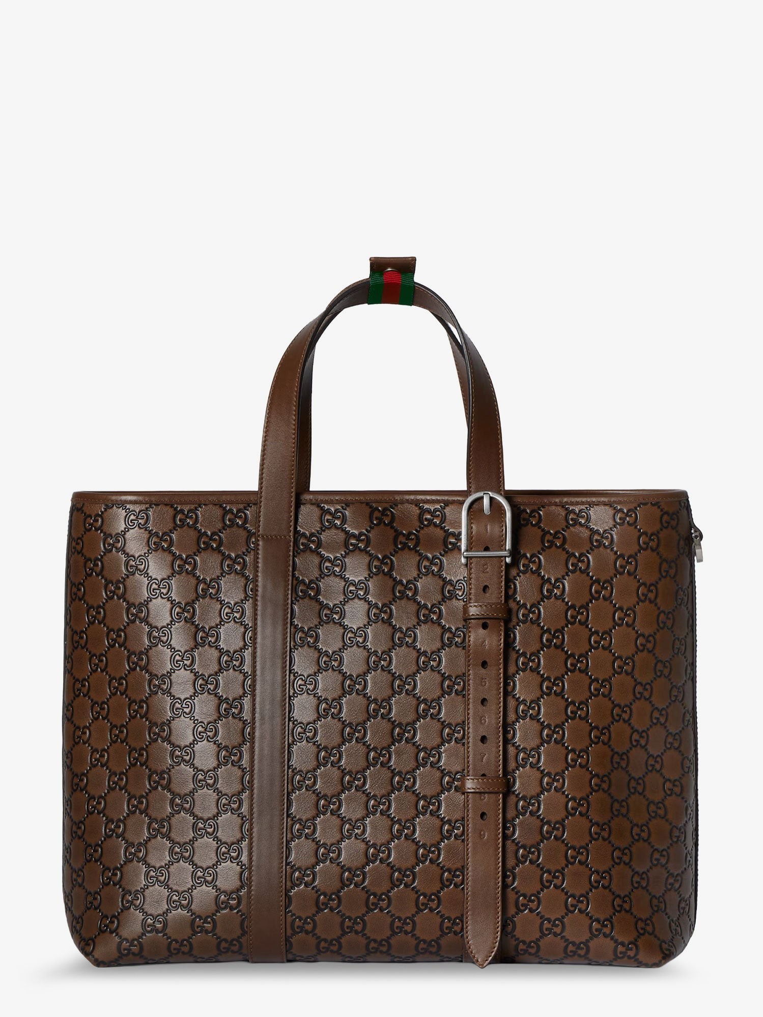 GG Emblem leather shopping bag - Image 3