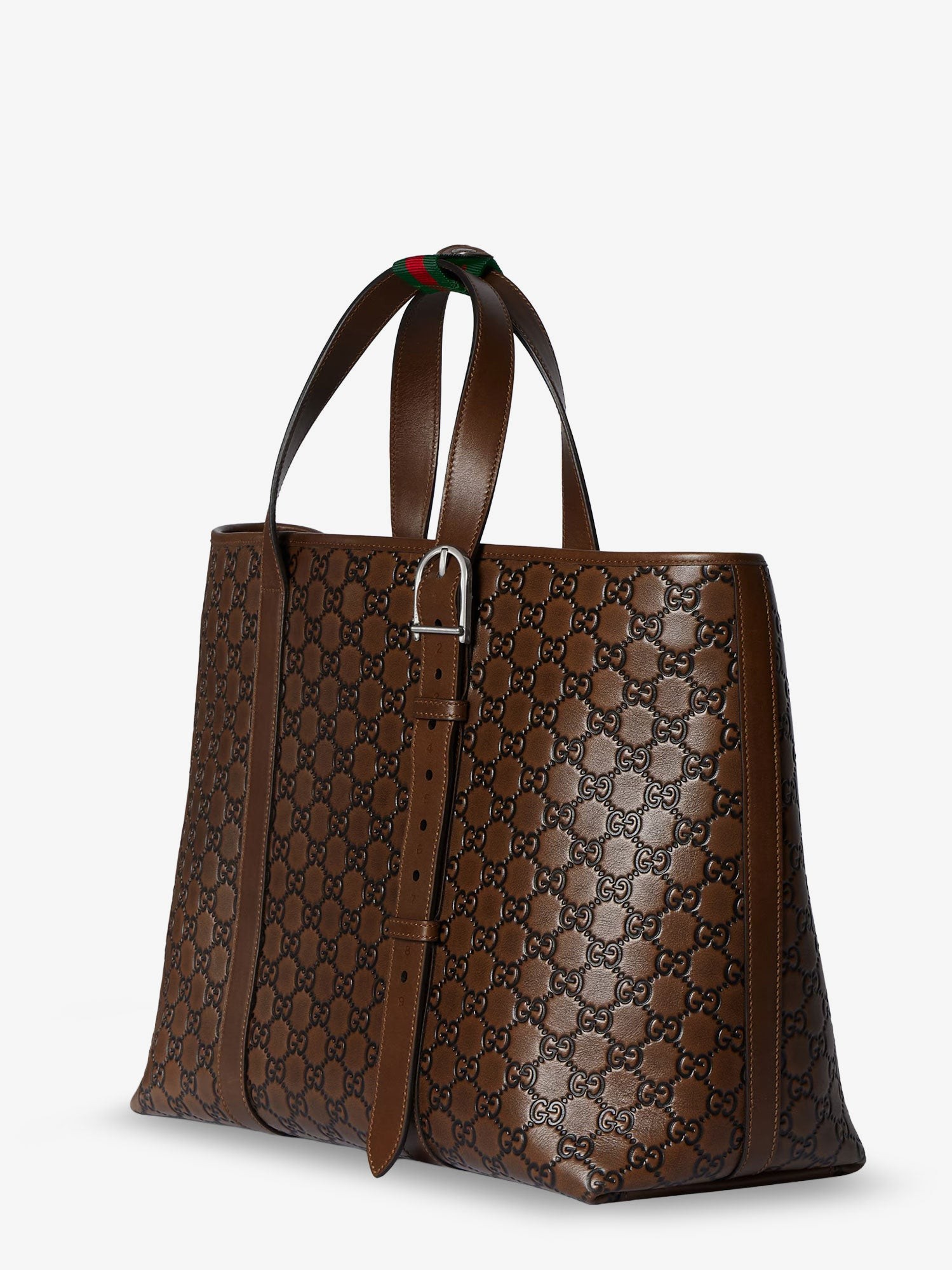 GG Emblem leather shopping bag - Image 4