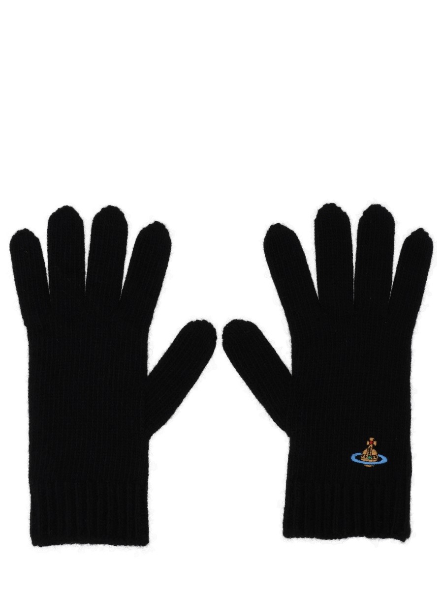 GLOVES WITH ORB EMBROIDERY