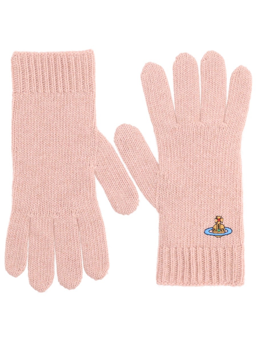 GLOVES WITH ORB EMBROIDERY