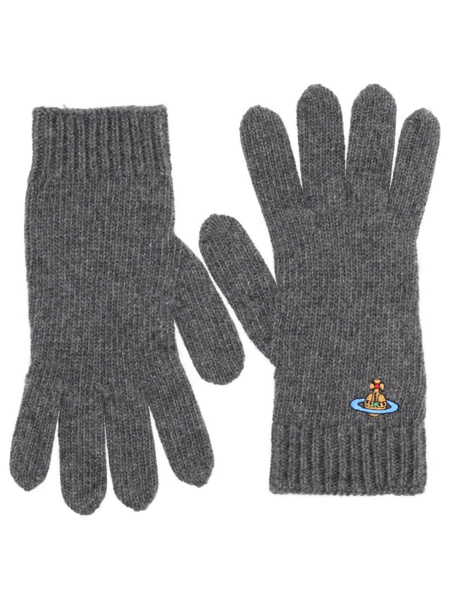 GLOVES WITH ORB EMBROIDERY