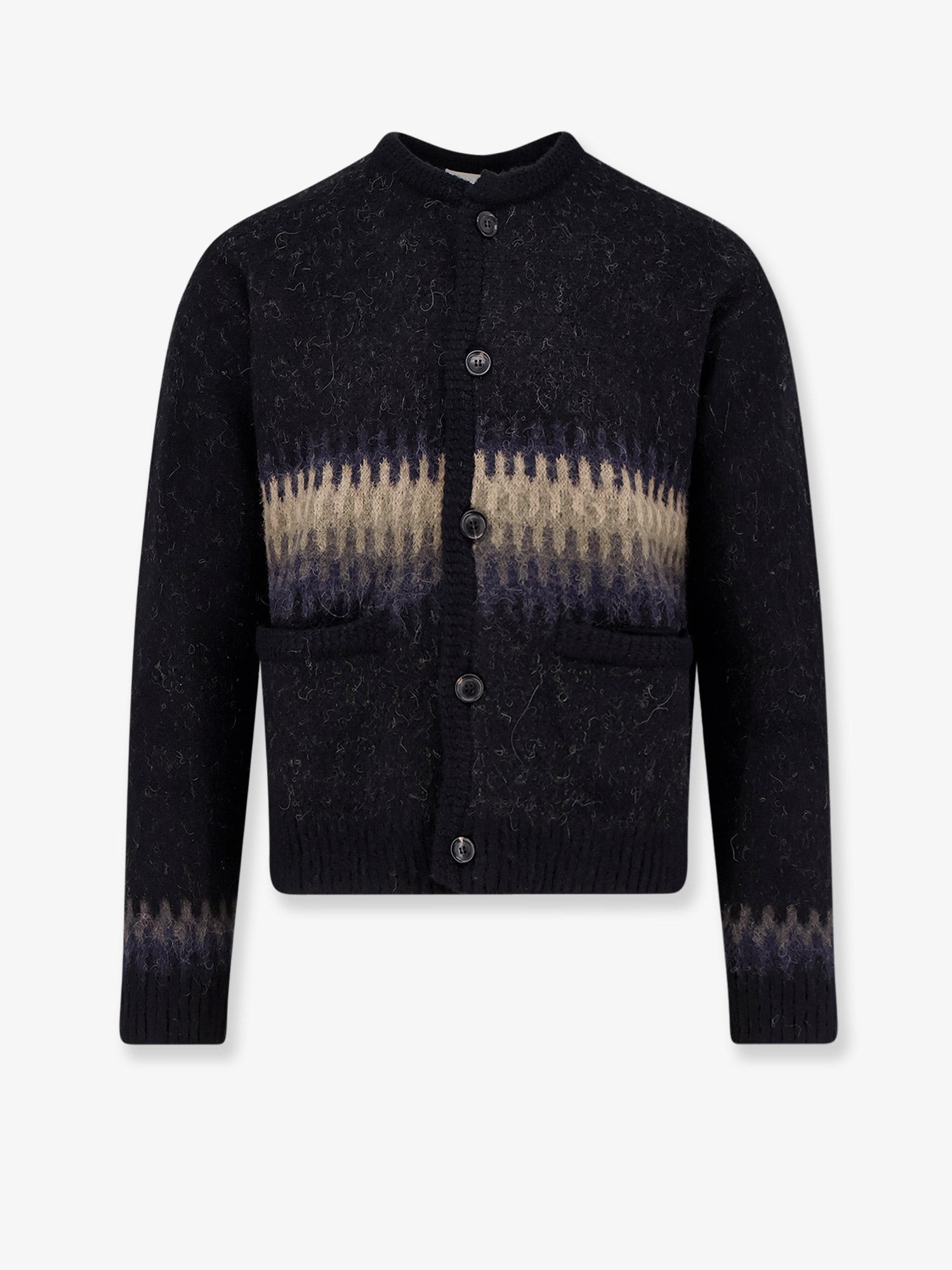 Jacquard Unisex alpaca cardigan