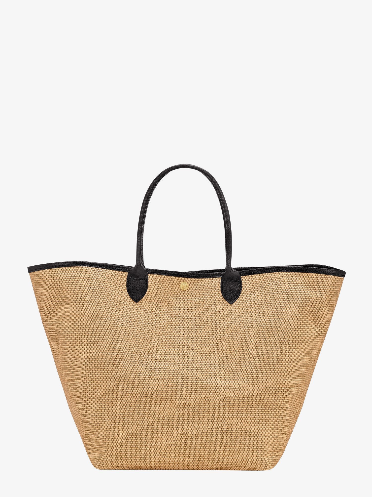 Le Panier Pliage raffia and leather shoulder bag - Image 2