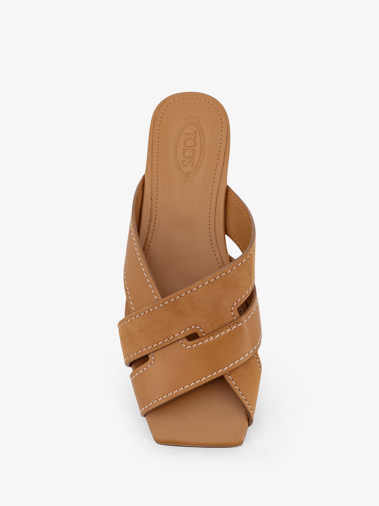 Leather sandals with suede detail - Image 4