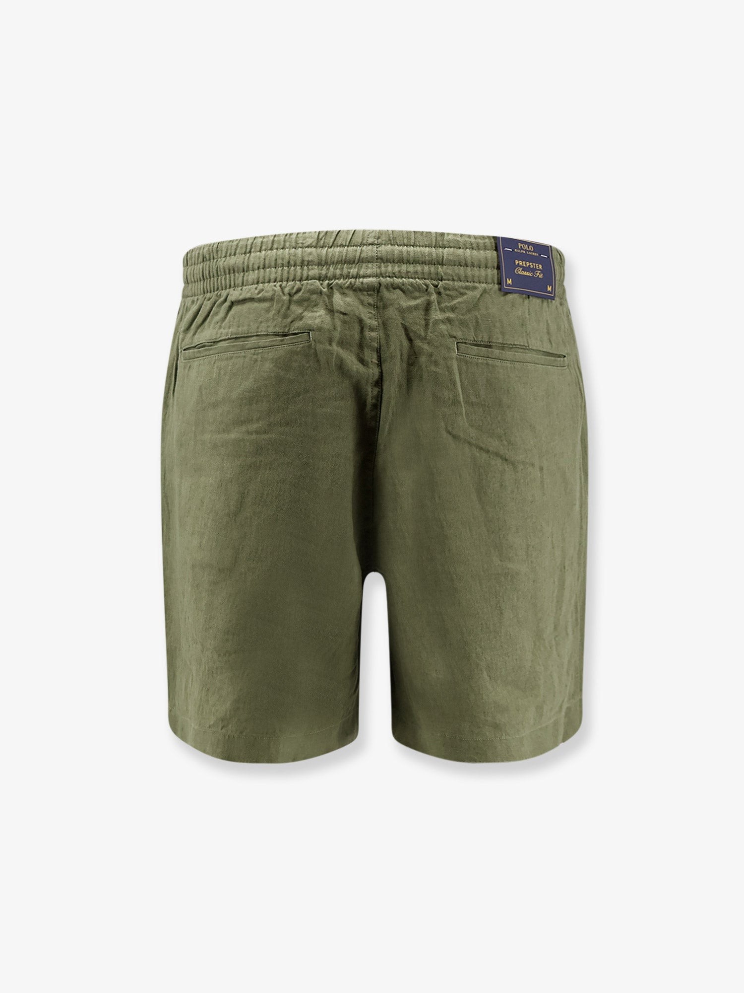 Linen bermuda shorts with embroidered logo - Image 2