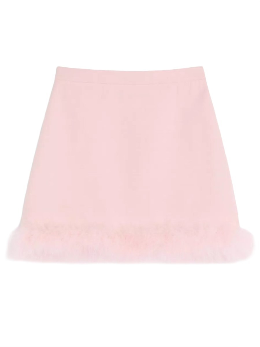 MINISKIRT WITH FEATHERS