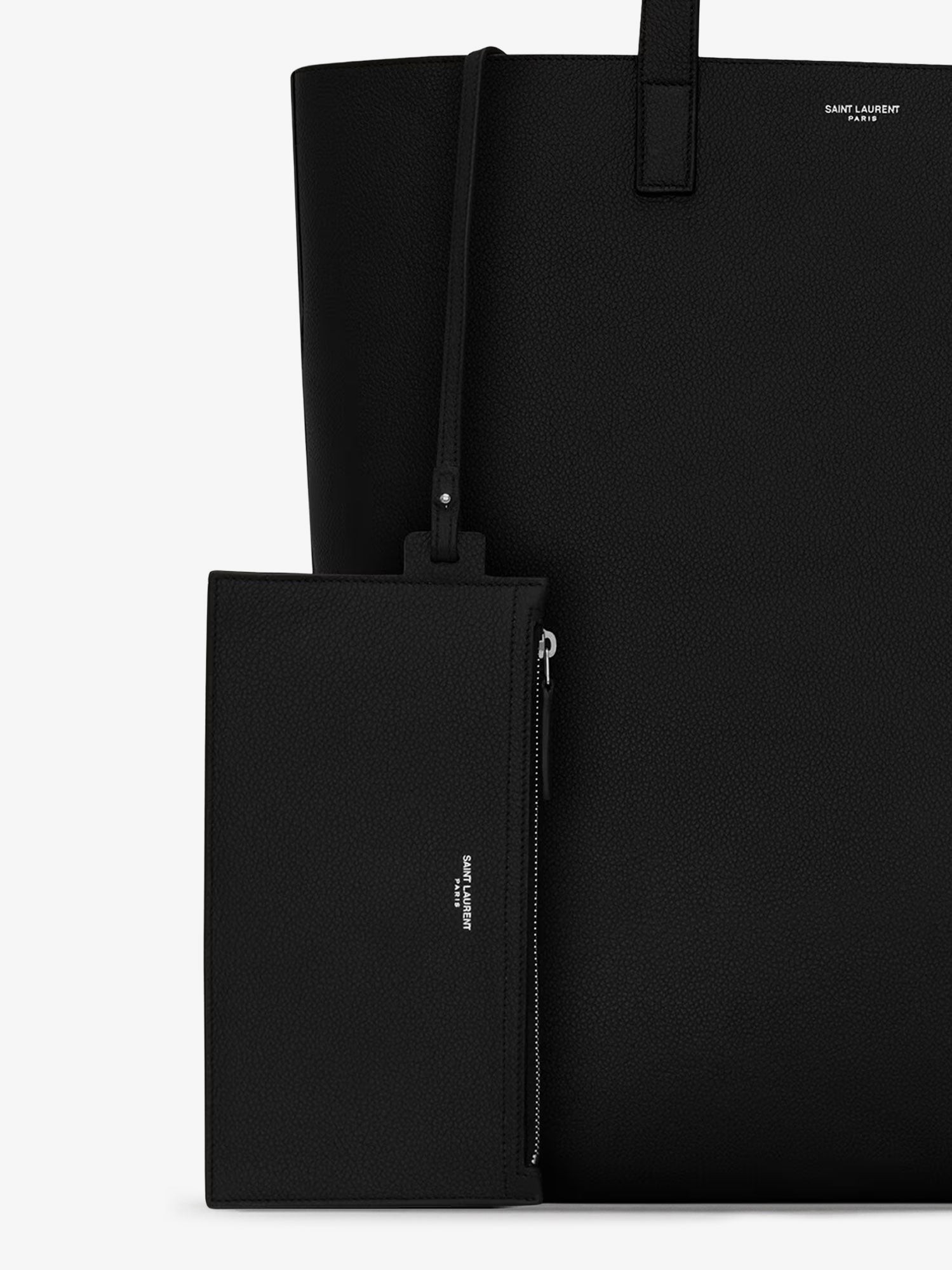 North/South leather tote bag - Image 5