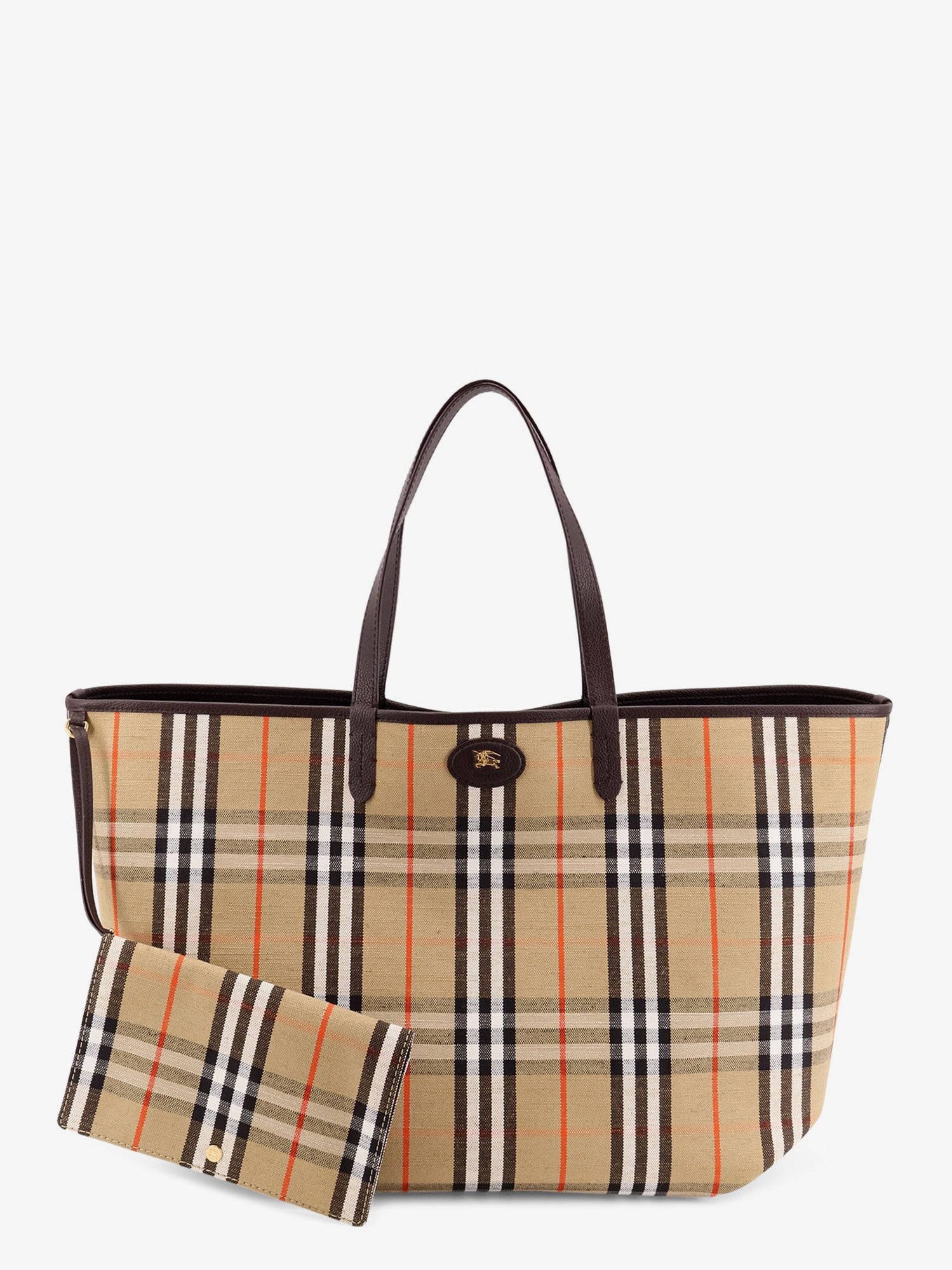 Reversible shopping bag with check pattern - Image 5