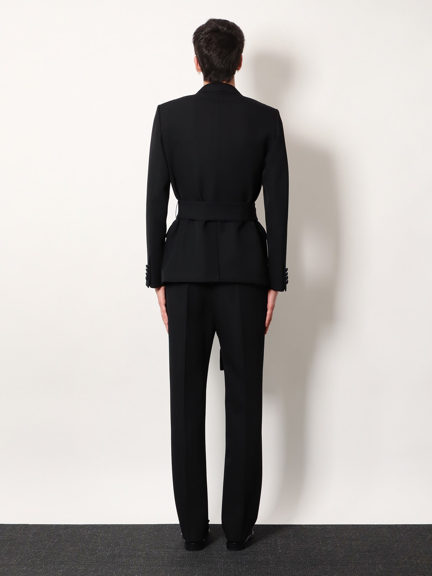 Virgin wool blazer with belt - Image 3