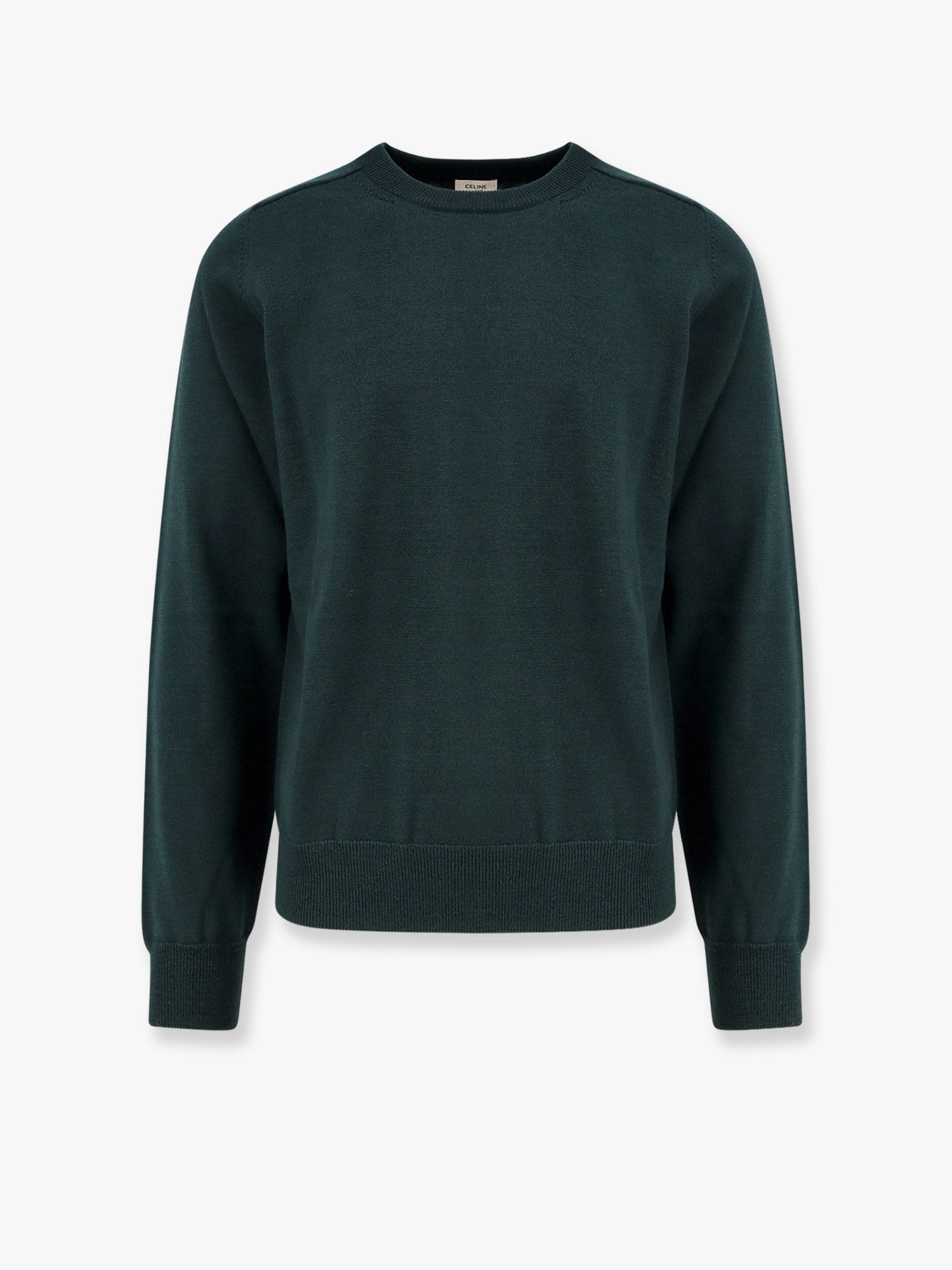 Wool sweater with embroidered logo on the front