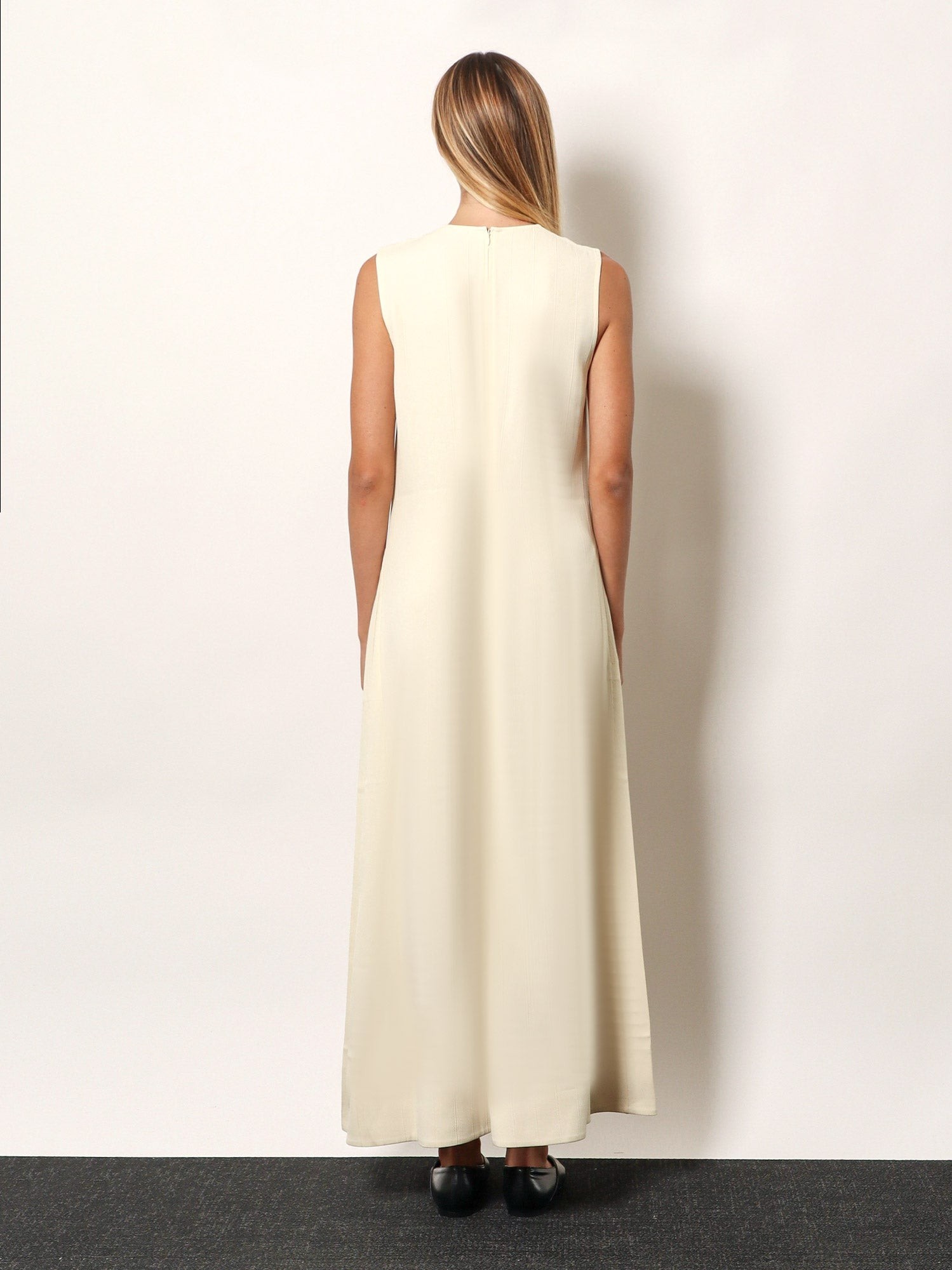 Woven Stripes viscose long dress - Image 3