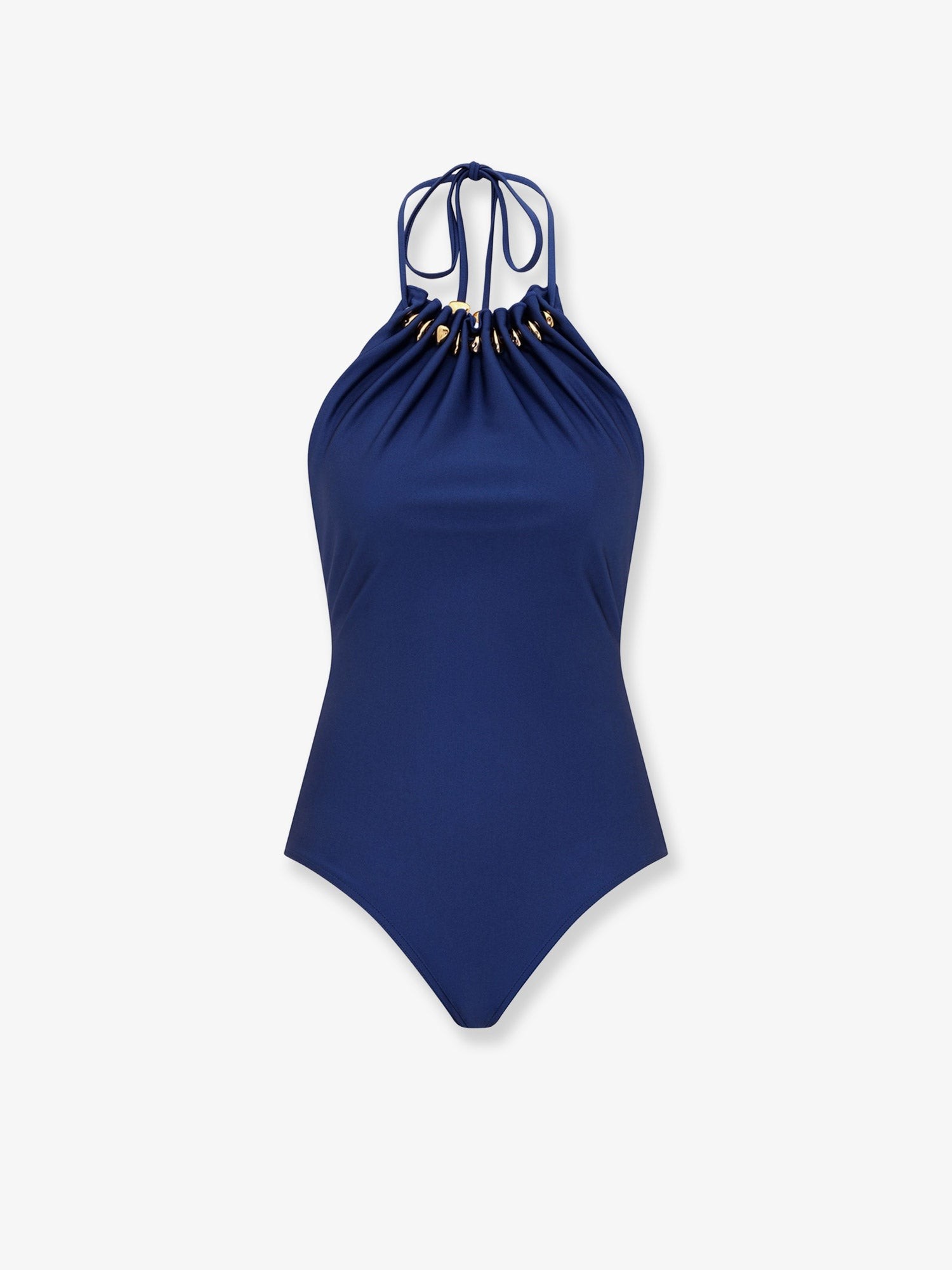 Aster one-piece swimsuit in shiny nylon with bead detail
