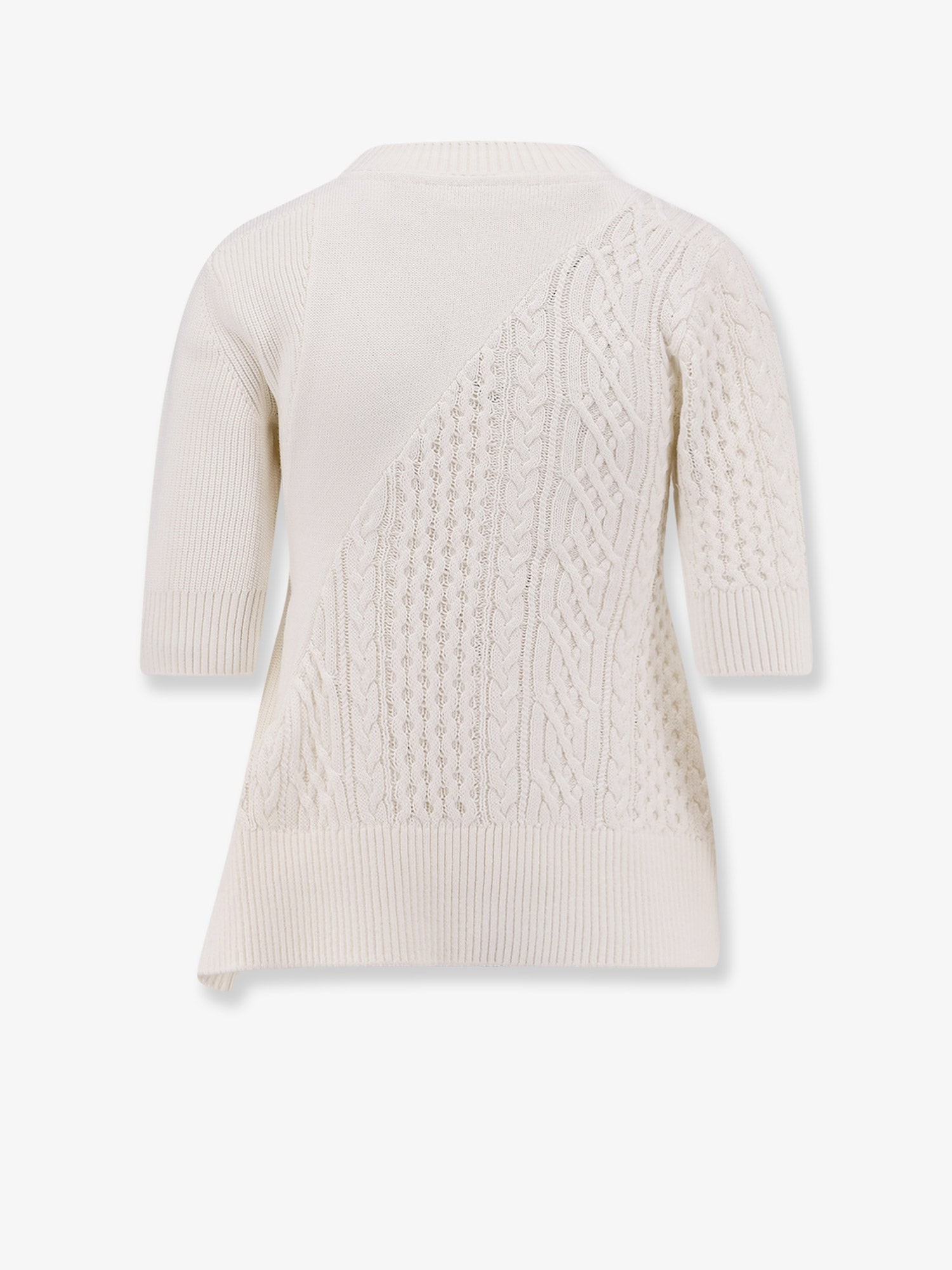 Asymmetrical cotton blend sweater - Image 2