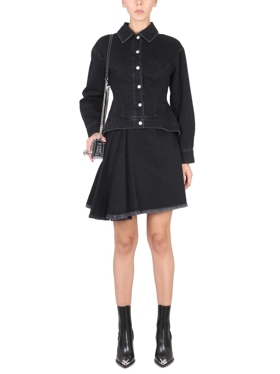 Alexander Mcqueen - ASYMMETRICAL MINI SKIRT - Image 2