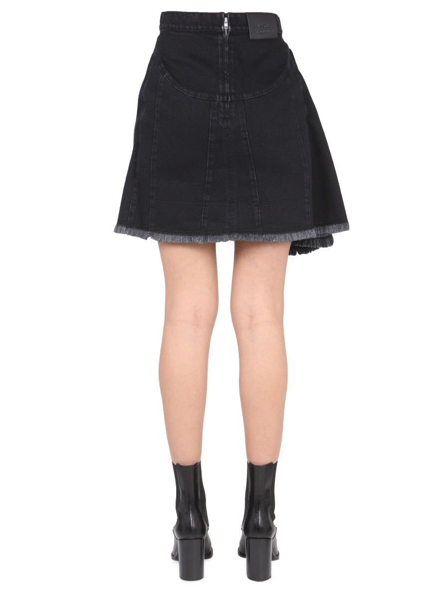 Alexander Mcqueen - ASYMMETRICAL MINI SKIRT - Image 4