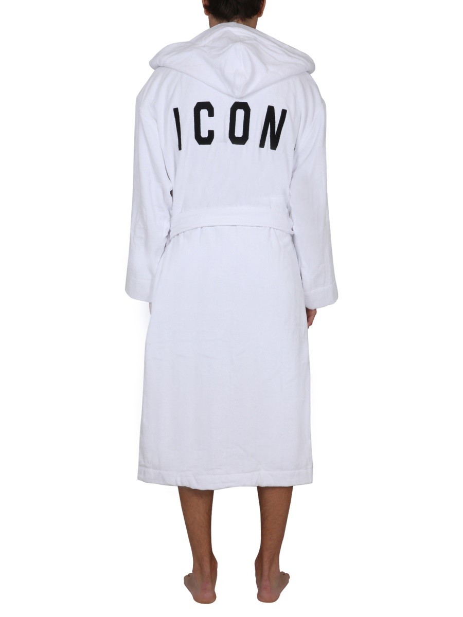 Dsquared - BATHROBE WITH LOGO - Image 4