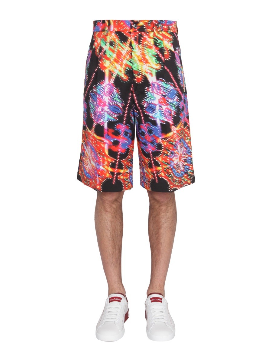 Dolce & Gabbana BERMUDA WITH LUMINARY PRINT
