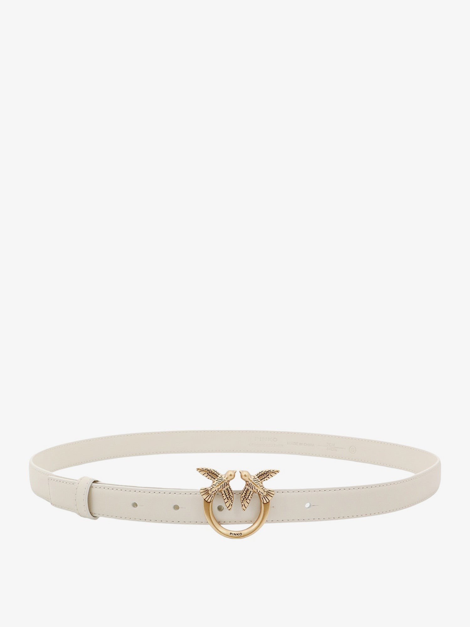 Berry leather belt