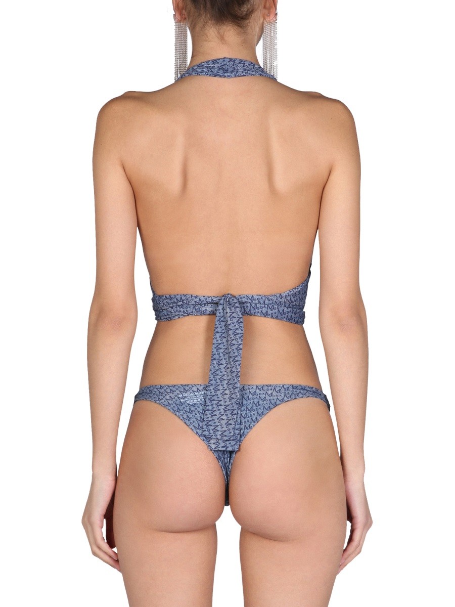 MAGDA BUTRYM - BIKINI TOP WITH ALL OVER LOGO - Image 3