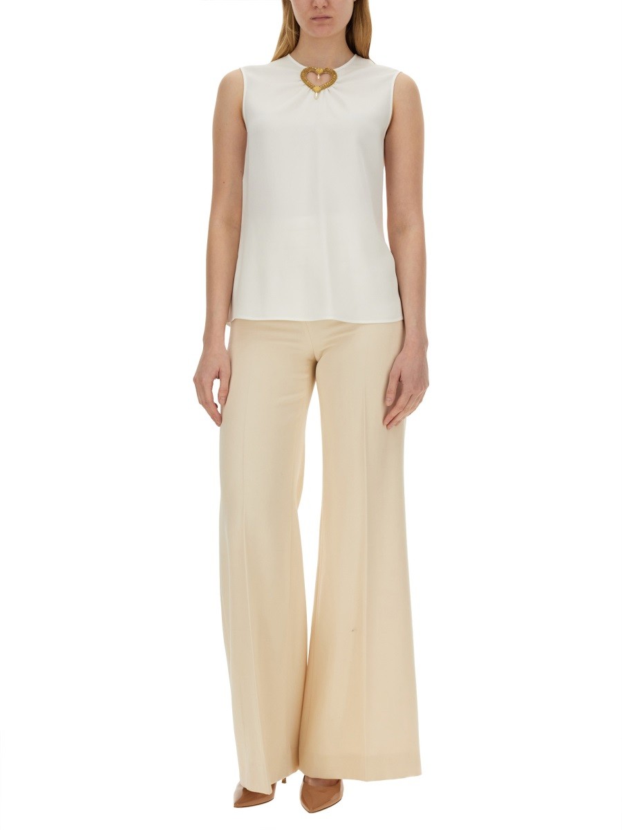 Moschino - BLOUSE WITH HEART APPLIQUE - Image 2