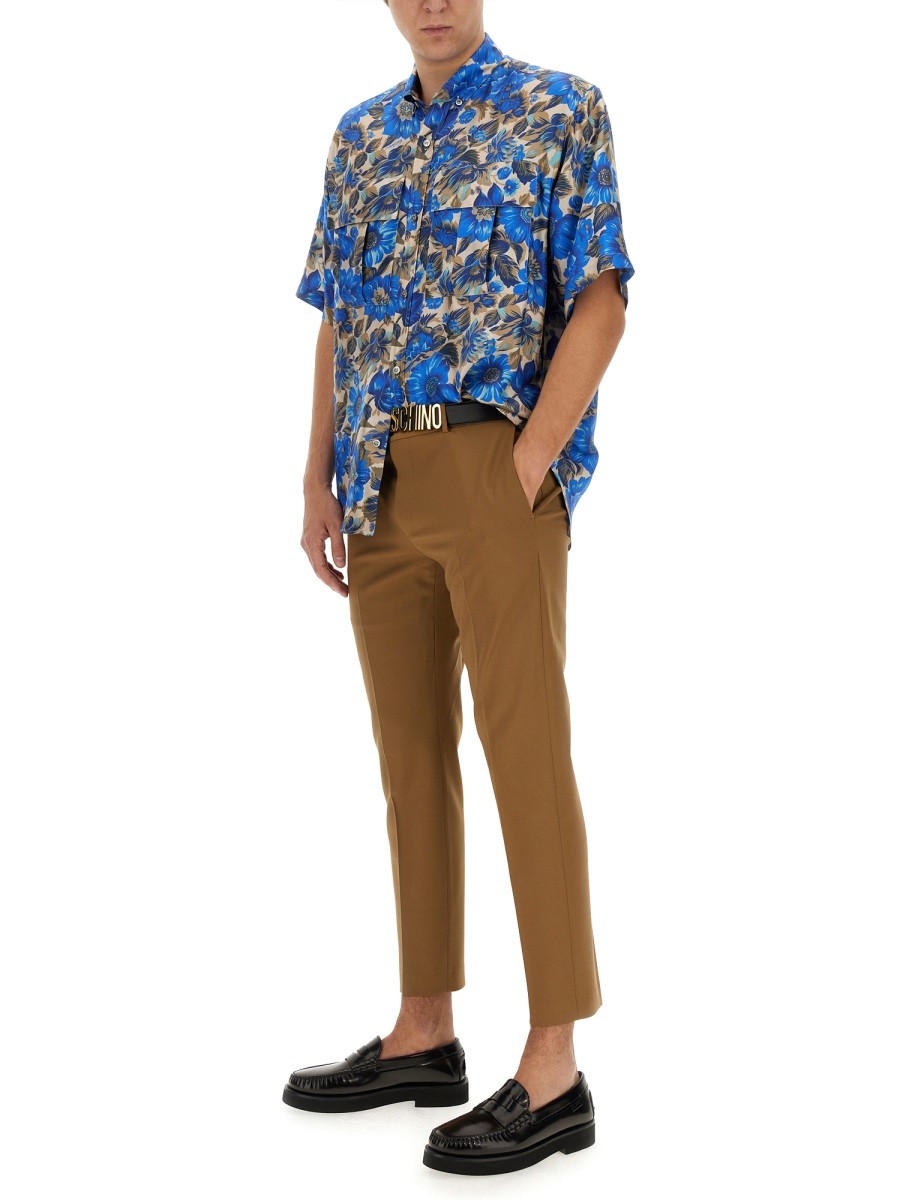 Moschino - BLUE FLOWERS ALLOVER PRINT SHIRT - Image 2