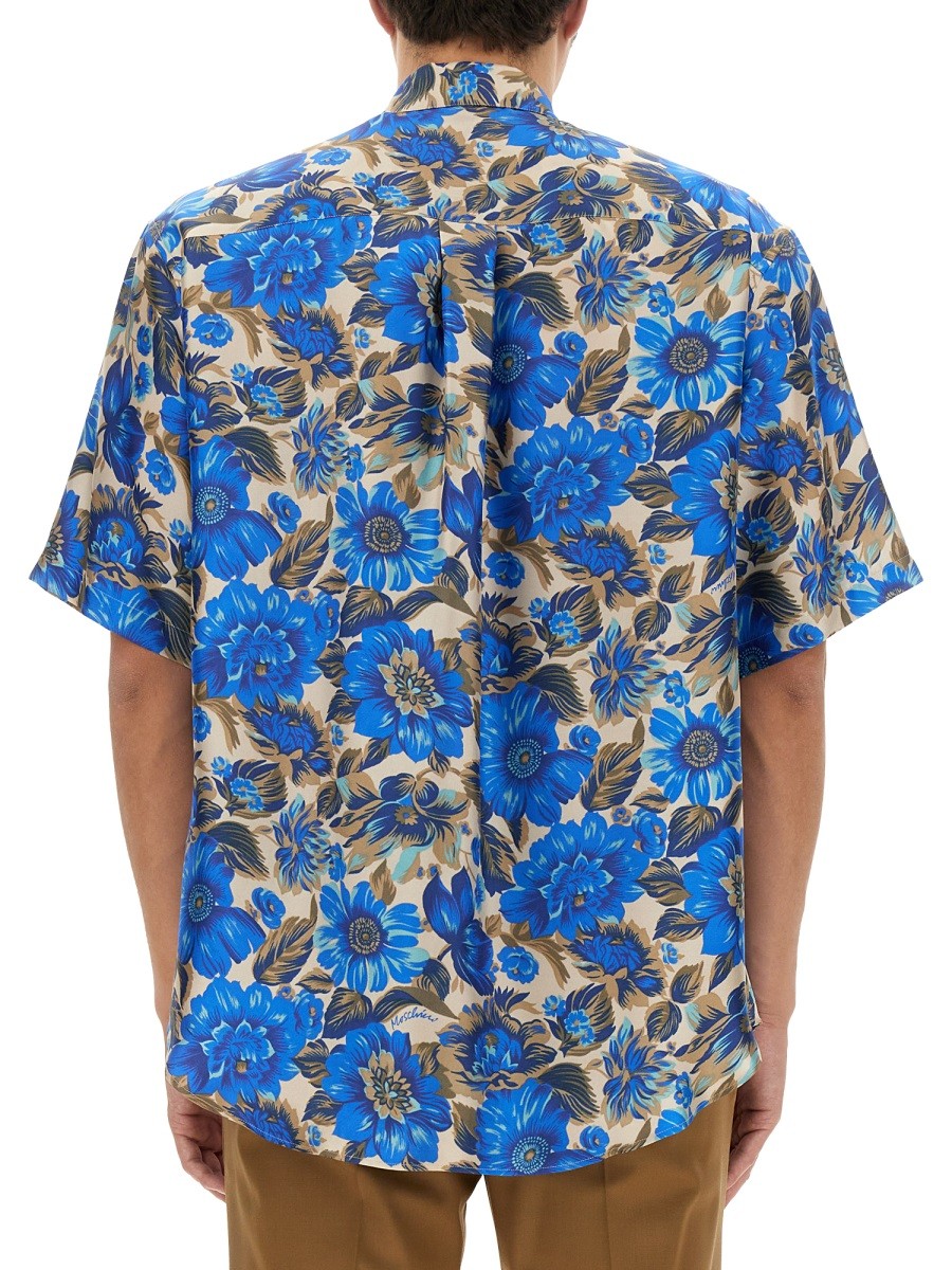 Moschino - BLUE FLOWERS ALLOVER PRINT SHIRT - Image 3