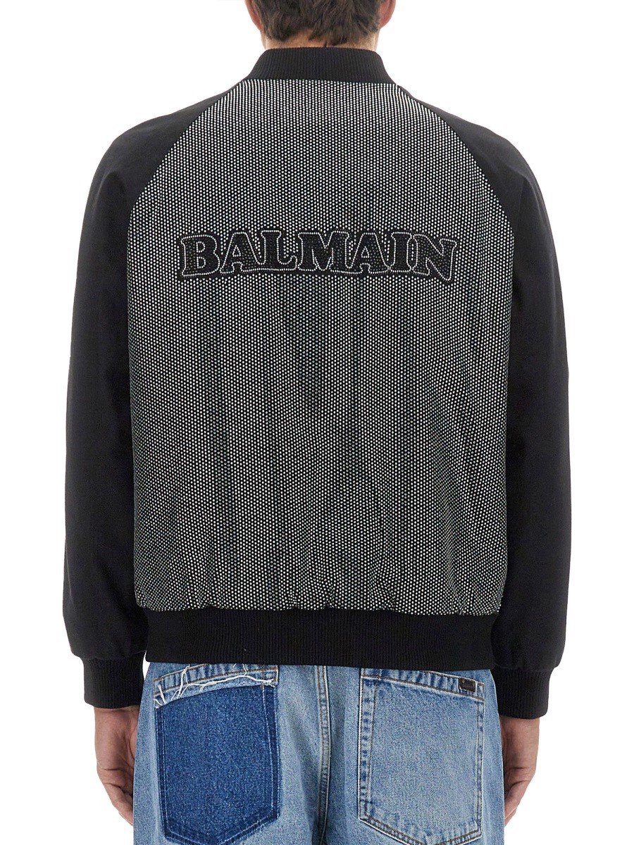 Balmain - BOMBER JACKET WITH LOGO - Image 3