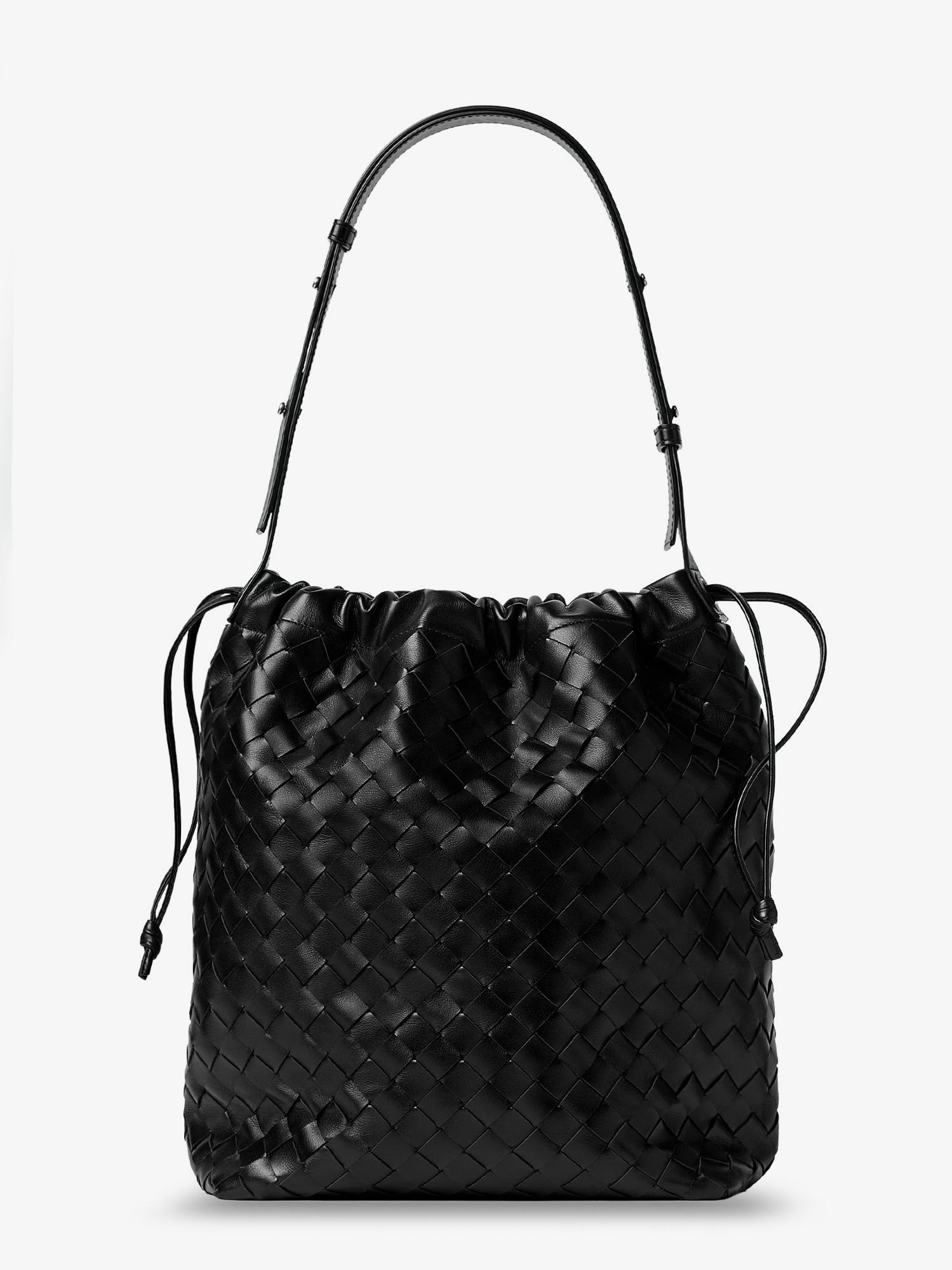 Bucket Intrecciato Biblioteca leather shoulder bag - Image 4