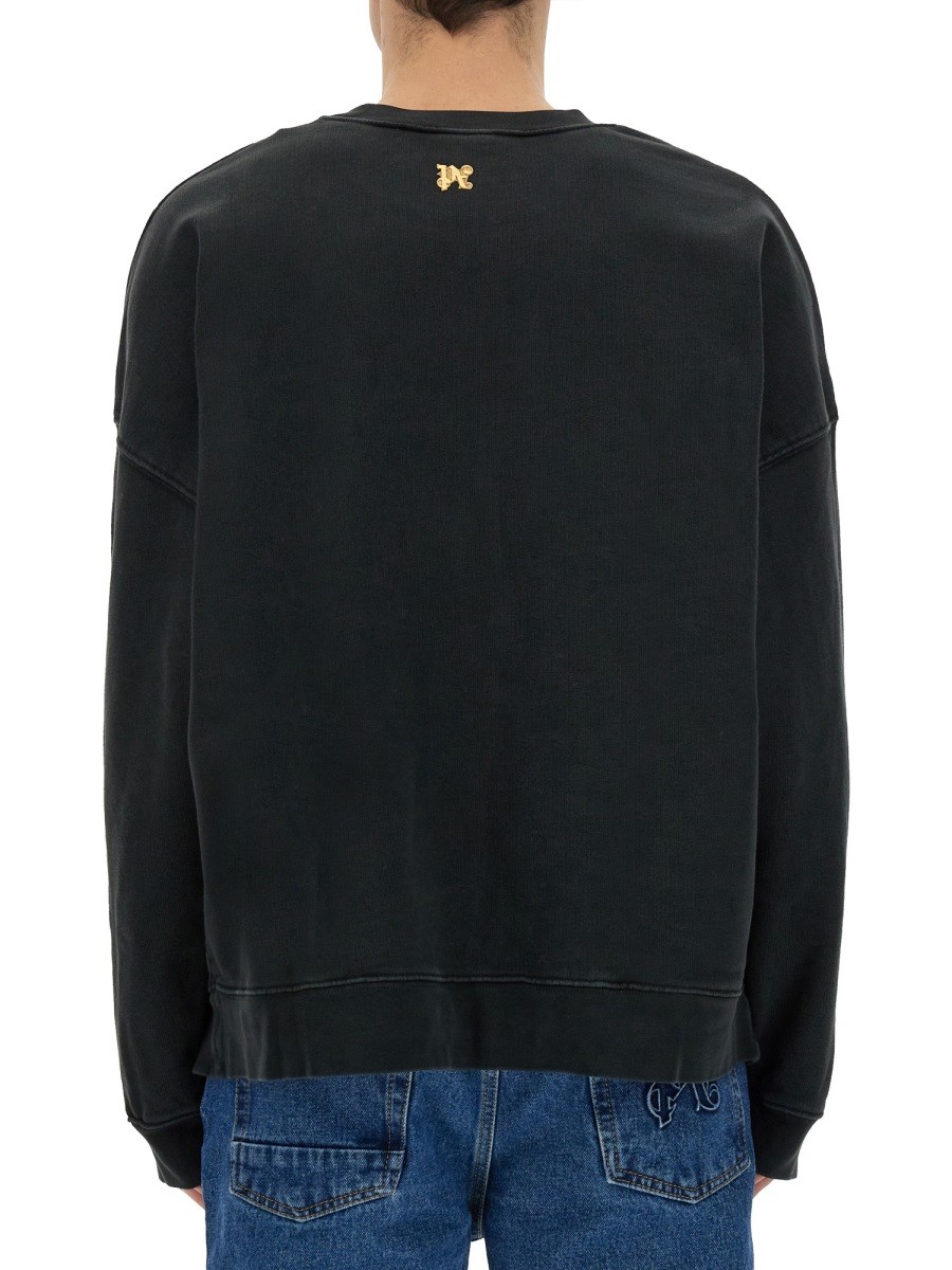Palm Angels - "BURNING MONOGRAM" PRINT SWEATSHIRT - Image 3