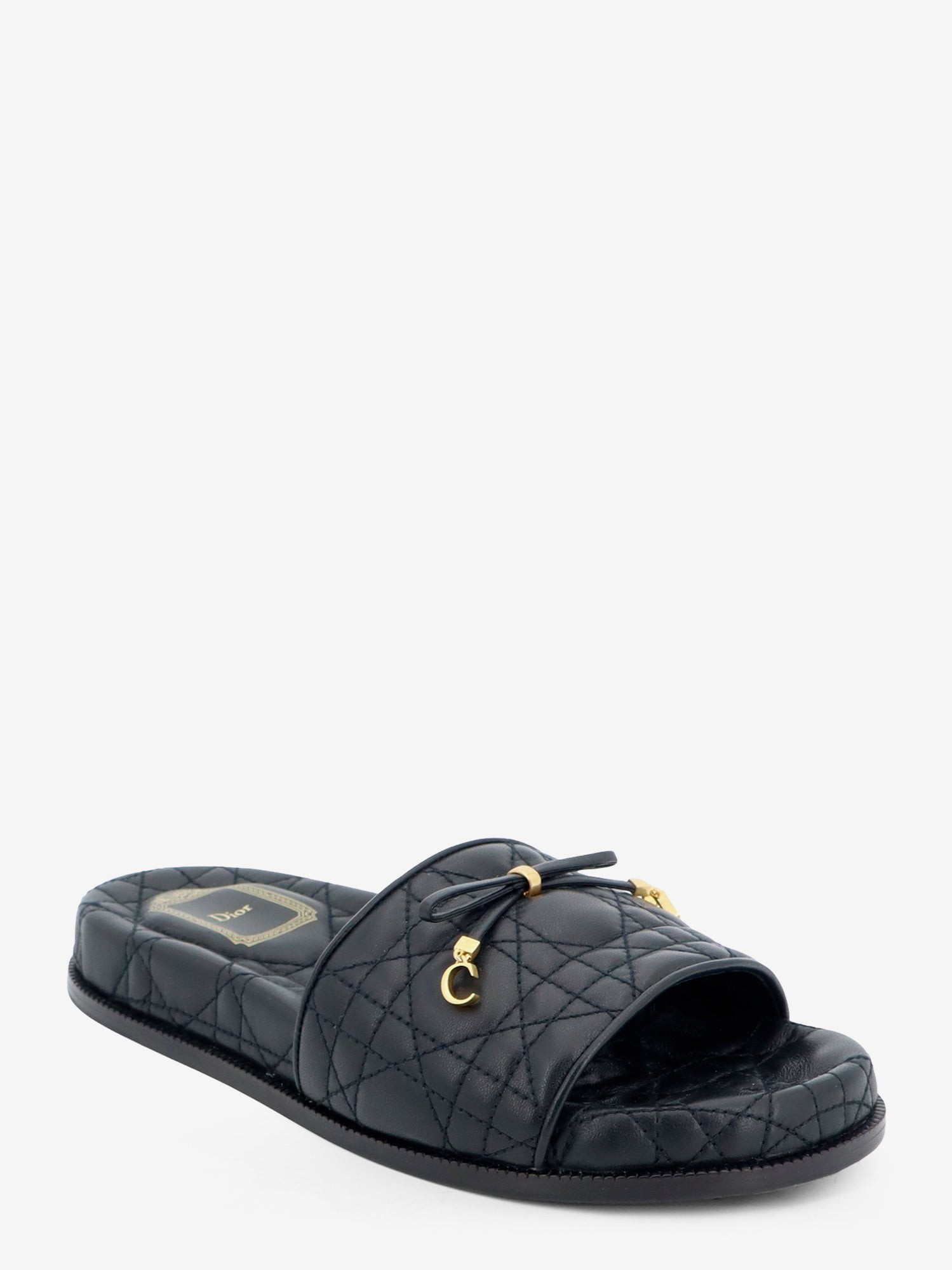 Cannage quilted leather sandals - Image 2