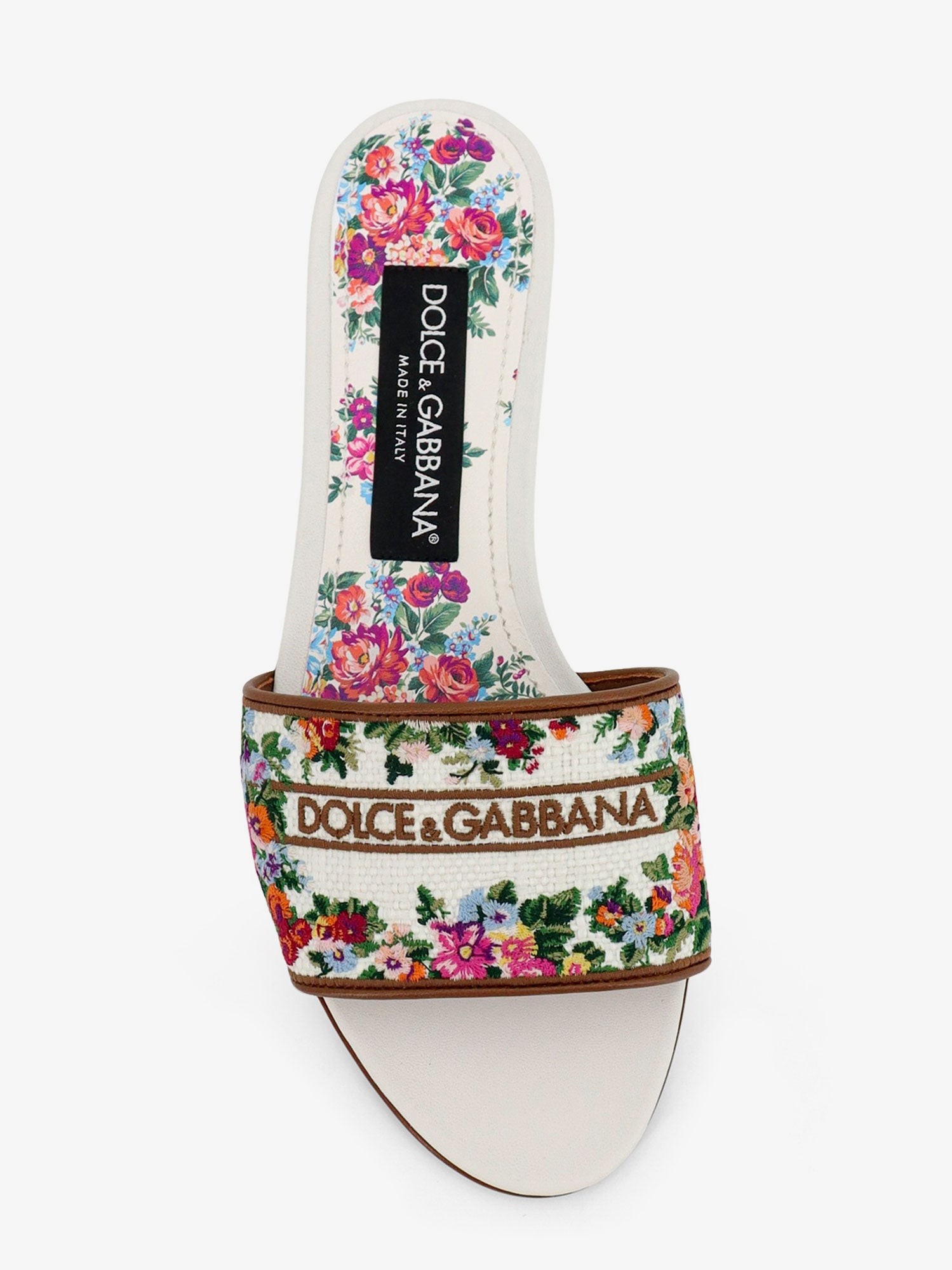 Canvas sandals with all-over embroidery - Image 4