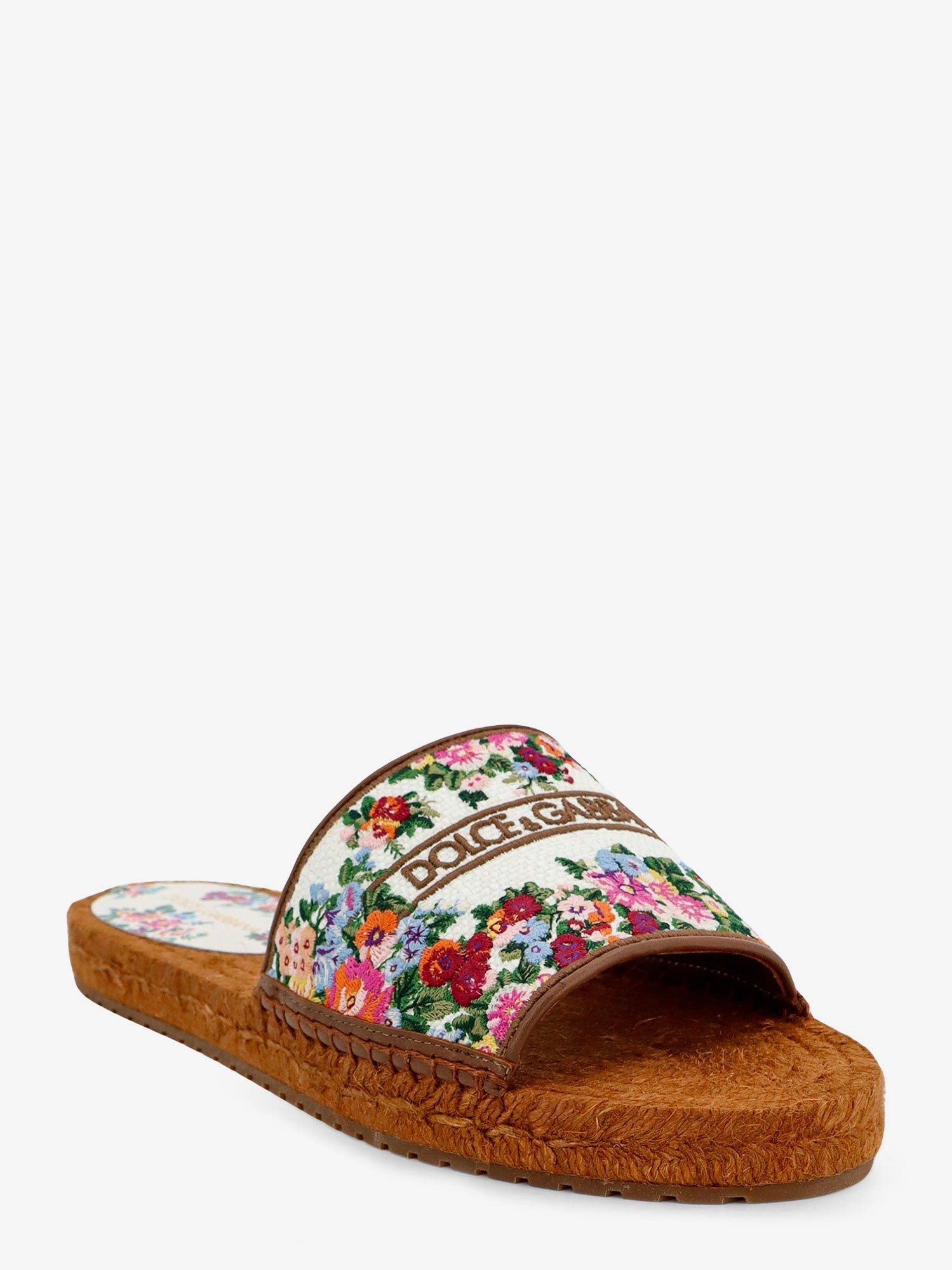 Canvas sandals with embroidered logo on the front - Image 2