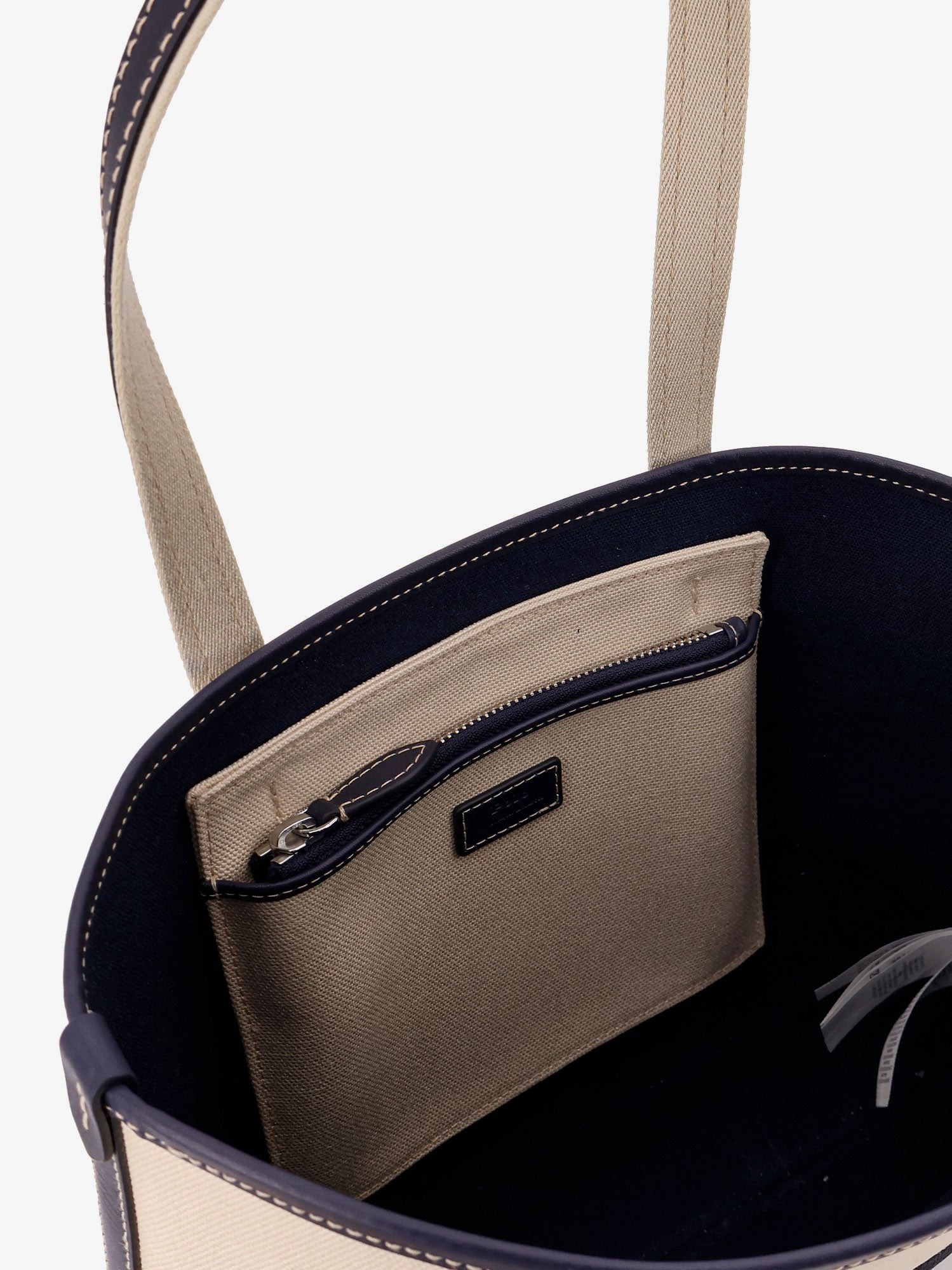 Canvas shoulder bag with embroidered logo on the front - Image 2