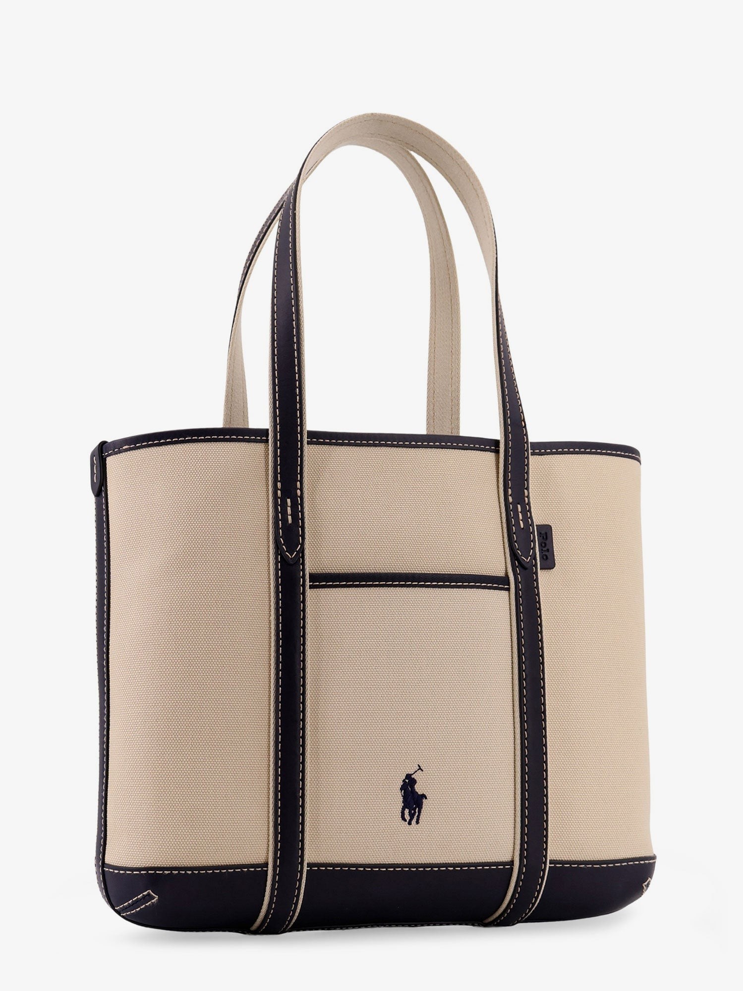 Canvas shoulder bag with embroidered logo on the front - Image 4