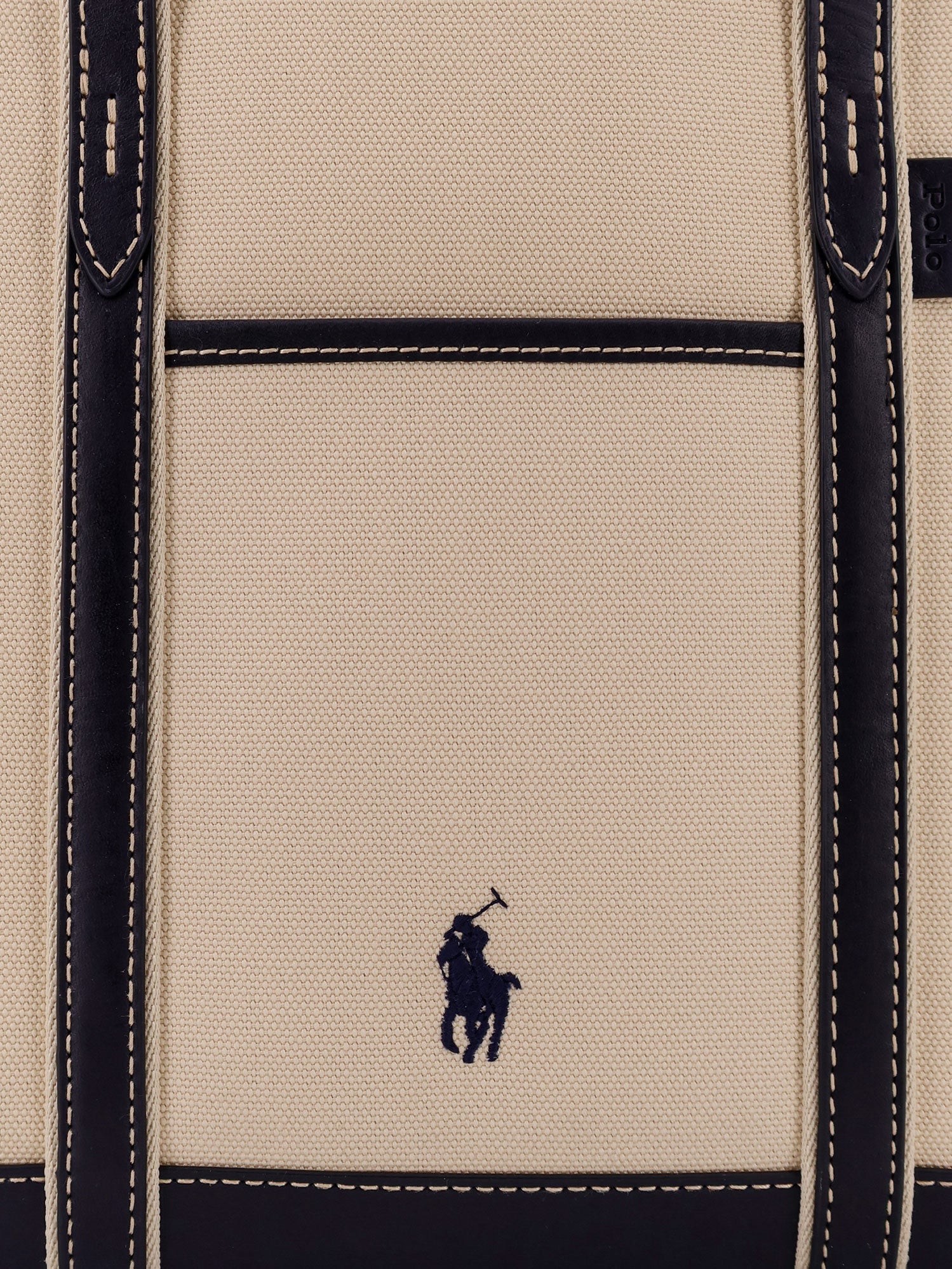 Canvas shoulder bag with embroidered logo on the front - Image 5