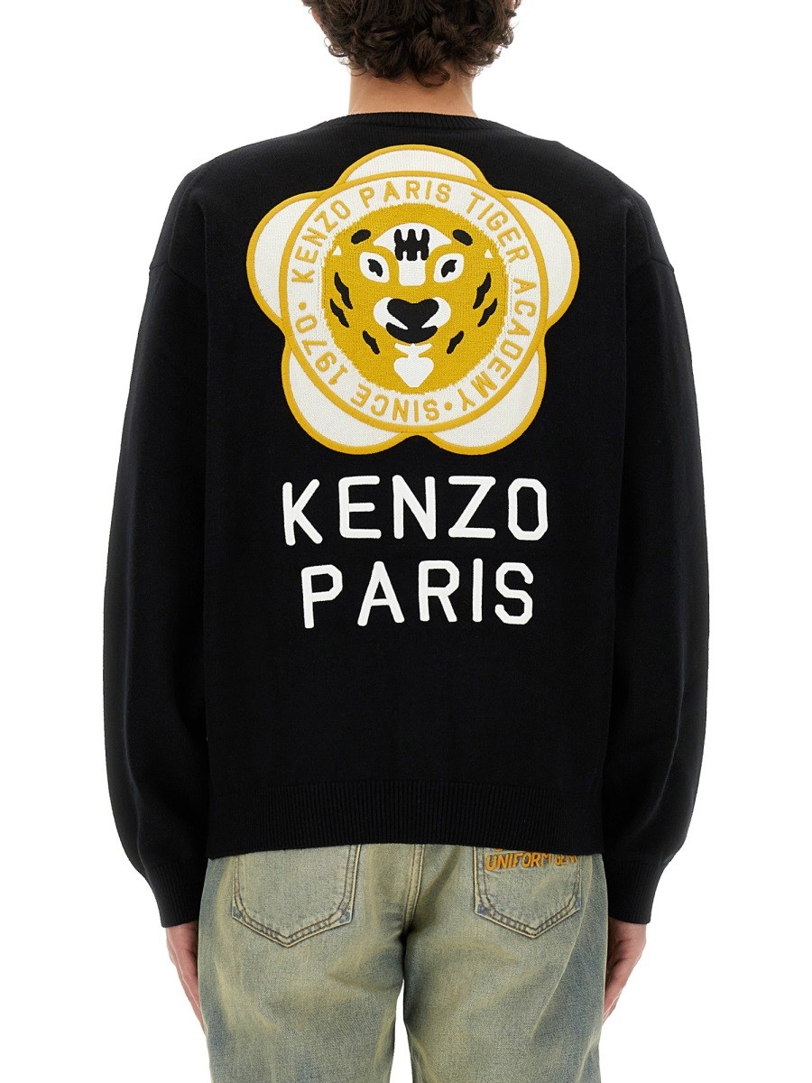 Kenzo - CARDIGAN WITH EMBROIDERED TIGER ACADEMY - Image 3