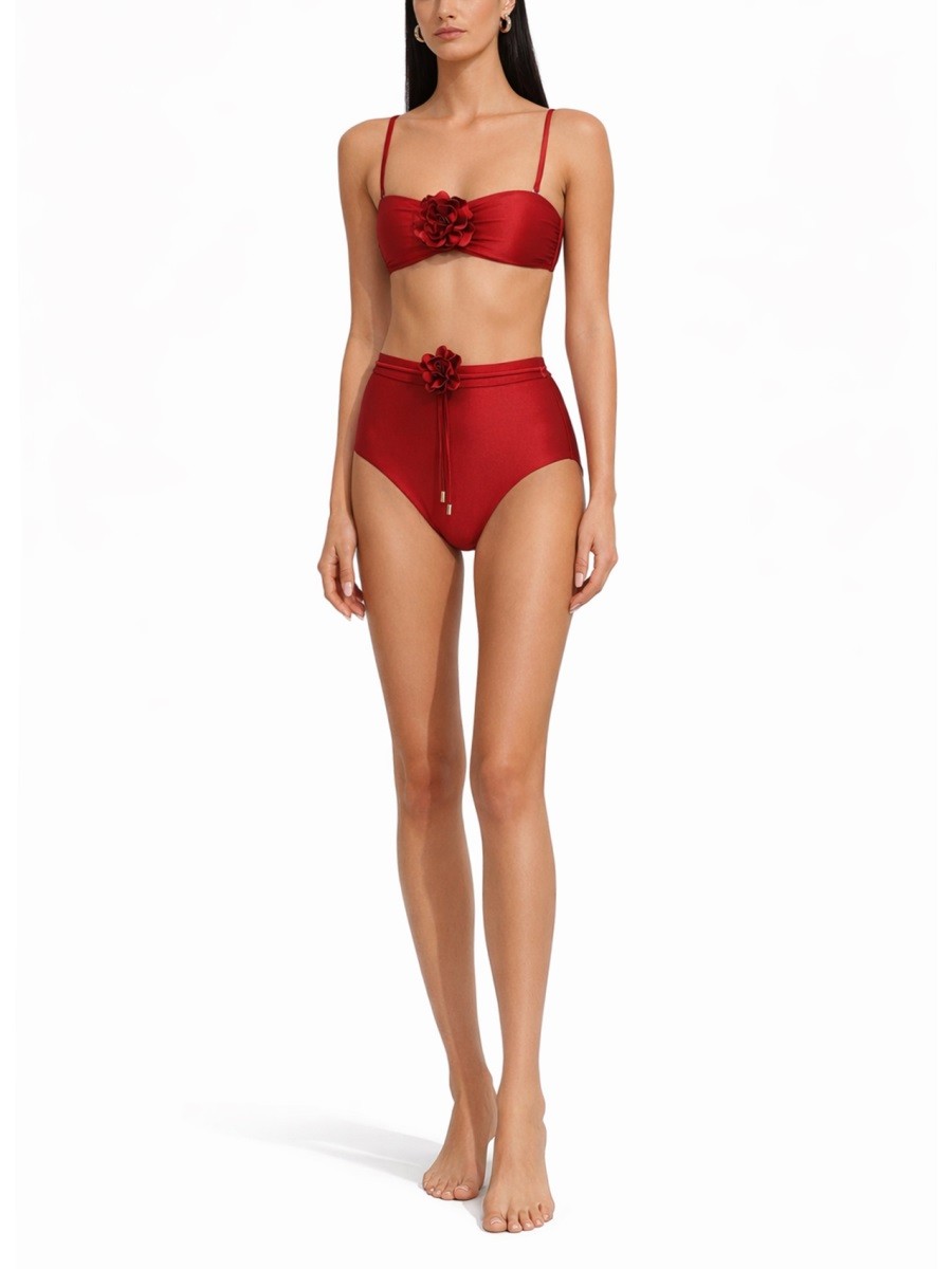 "CASCADIAN" FLOWER BIKINI TOP - Image 2