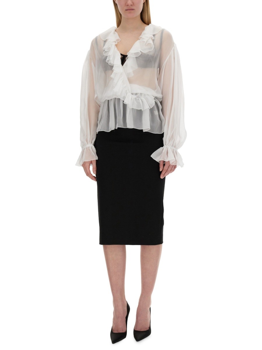 Dolce & Gabbana - CHIFFON BLOUSE WITH RUFFLES - Image 2