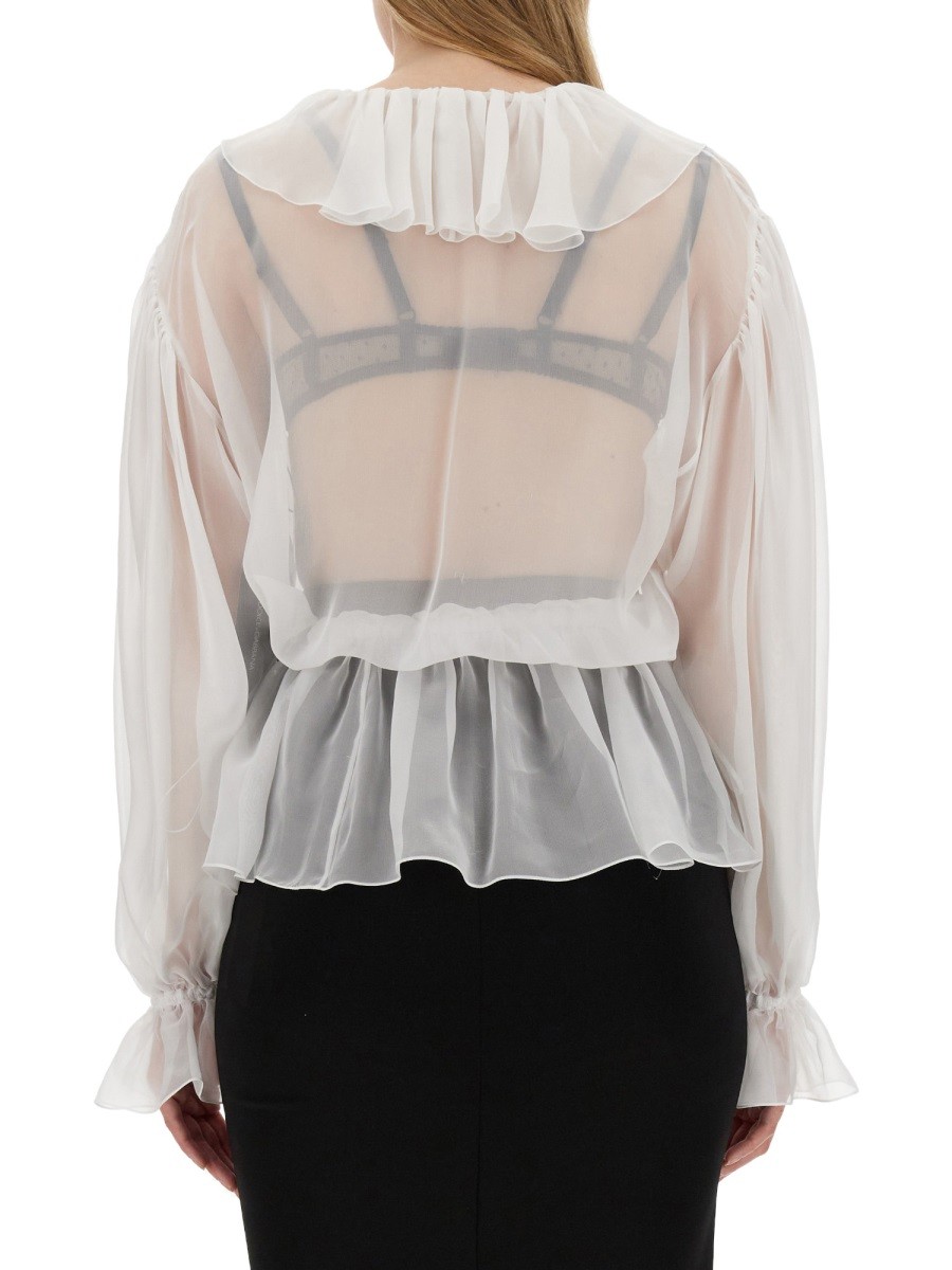 Dolce & Gabbana - CHIFFON BLOUSE WITH RUFFLES - Image 3