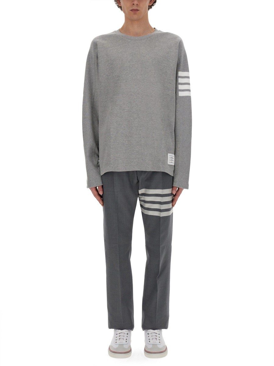 THOM BROWNE - CLASSIC PANTS WITH MARTINGALE - Image 2