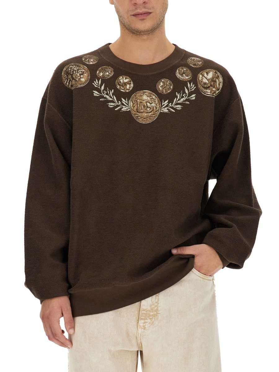 Dolce & Gabbana - COIN PRINT SWEATSHIRT - Image 4