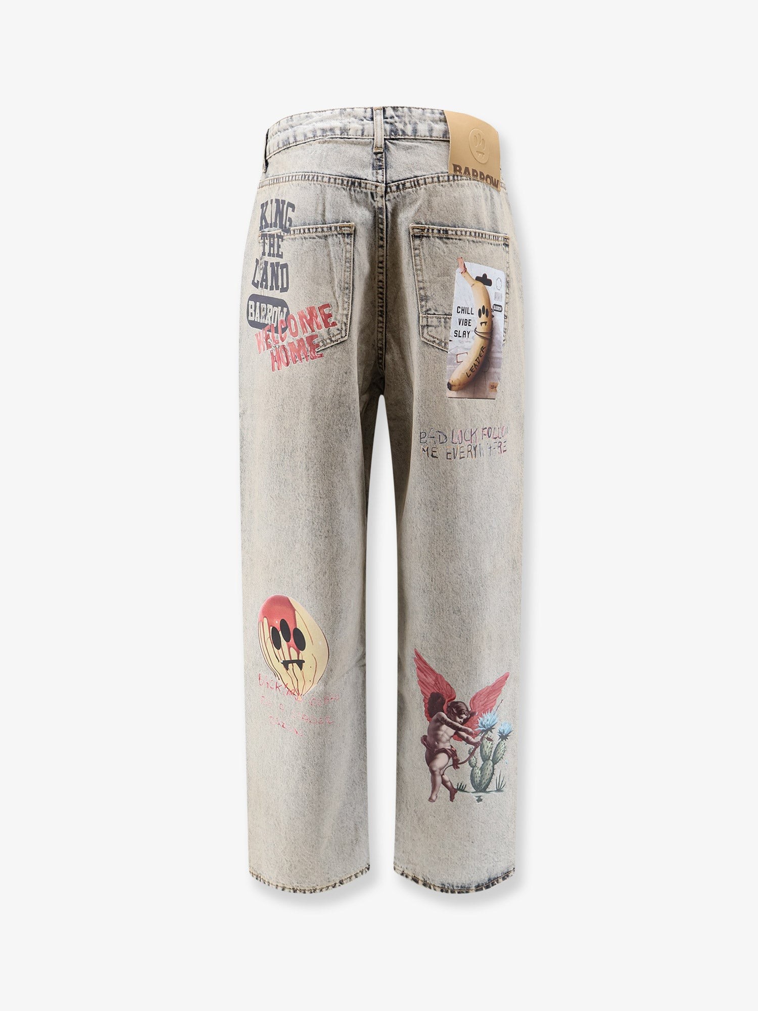 Cotton jeans with all-over print - Image 2