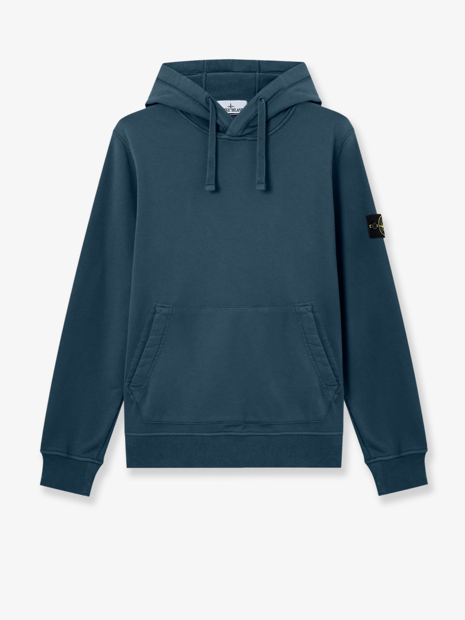 Cotton sweatshirt with side logo patch