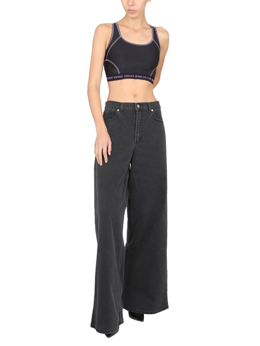 Versace Jeans Couture - CROP TOP WITH LOGO BAND - Image 2